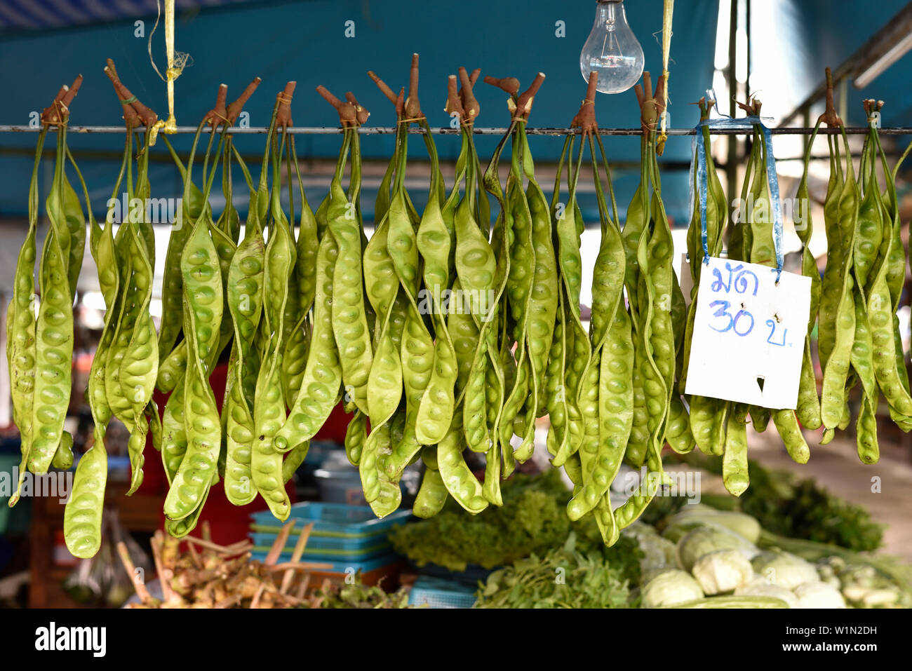 Lo zucchero non scatta in vendita su un mercato alimentare in Phuket, Tailandia Foto Stock