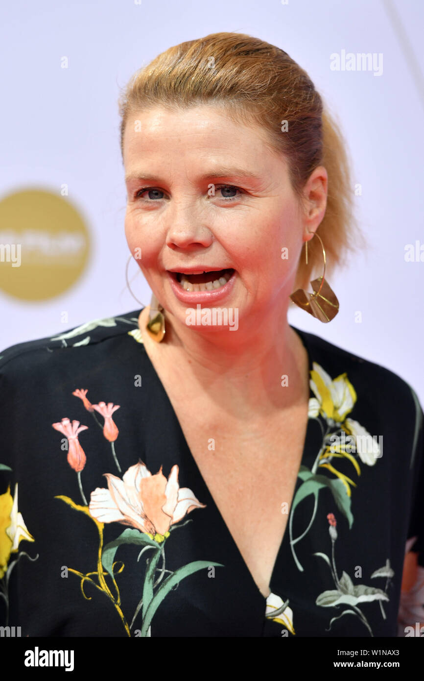 Monaco di Baviera, Deutschland. 02Luglio, 2019. Annette FRIER (attrice) Immagine singola, un unico taglio motif, Ritratto, Ritratto, Ritratto. Bavaria Film Fest il ricevimento in occasione Filmfest Muenchen su 02.07.2019 | Utilizzo di credito in tutto il mondo: dpa/Alamy Live News Foto Stock