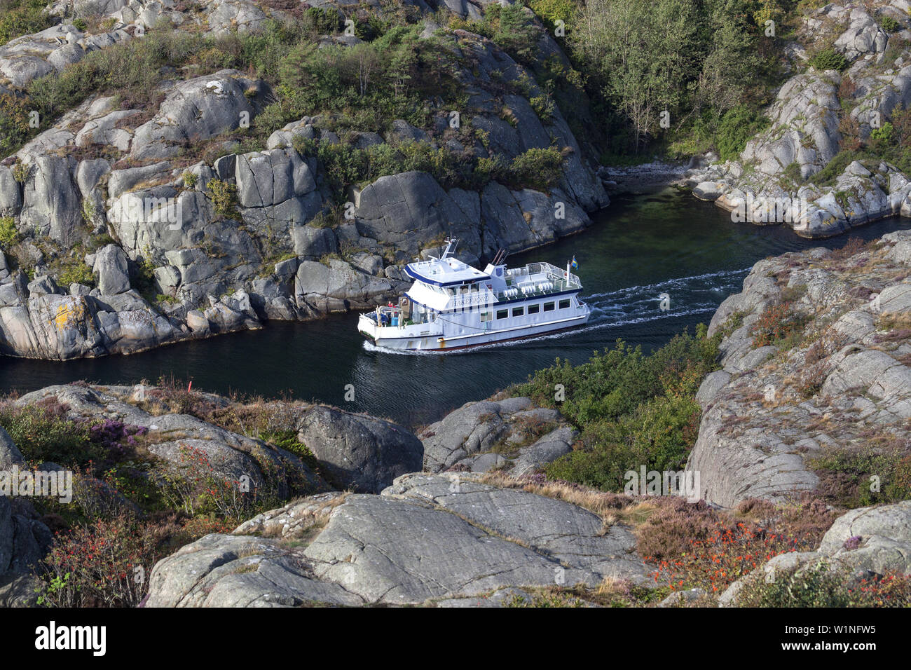 Il traghetto a Rönnang sull'isola Tjörn, Bohuslän, Västergötland, Götaland, sud della Svezia, Svezia e la Scandinavia, il nord Europa, Europa Foto Stock