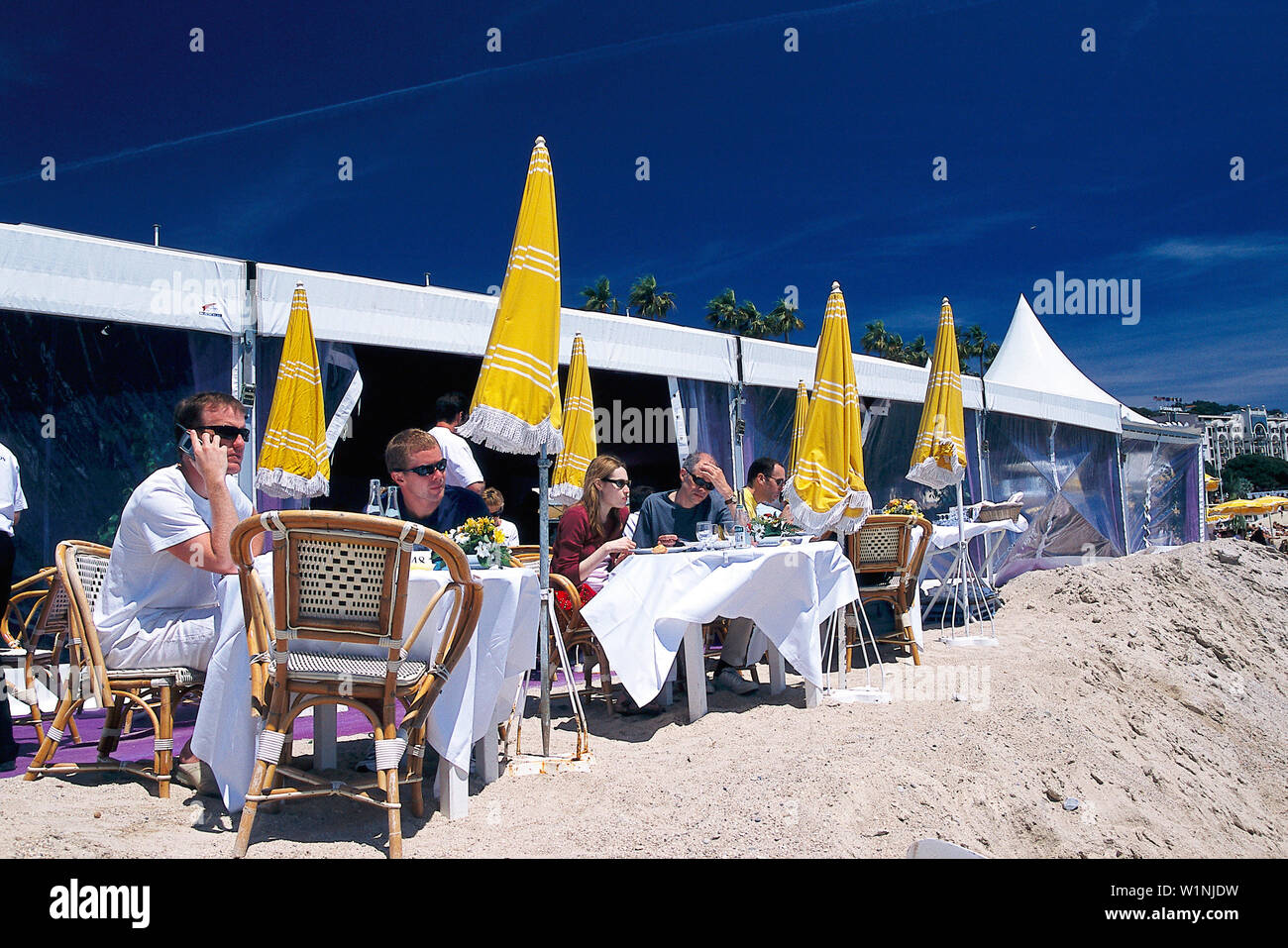 Festival di Cannes, Boulevard de la Croisette, Cannes Cote d'Azur, in Francia Foto Stock