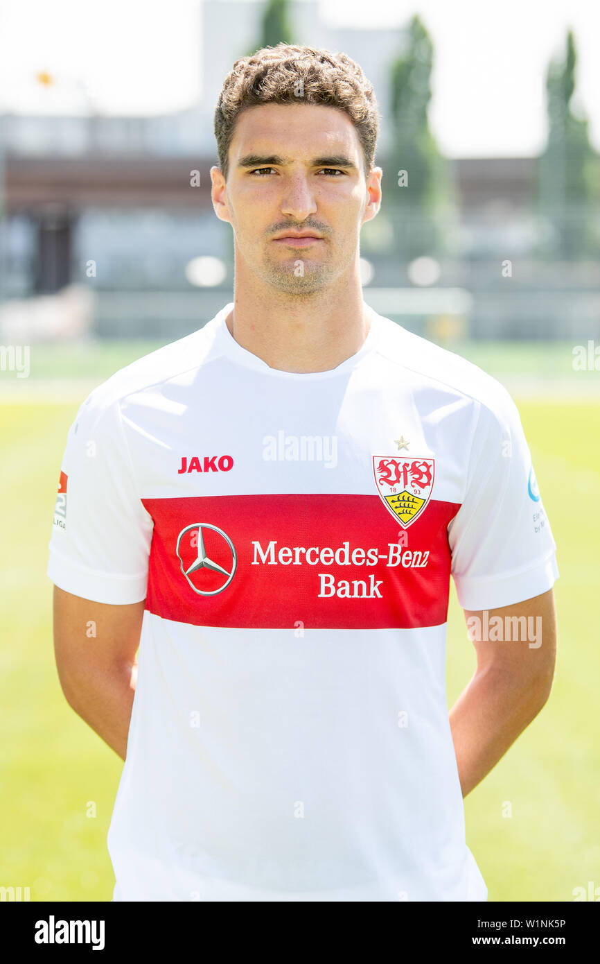 Stuttgart, Germania. 03 Luglio, 2019. Soccer seconda Bundesliga: VfB Stuttgart opportunità fotografica per la stagione 2019/20: Stuttgart, Marcin Kaminski. Credito: Fabian Sommer/dpa/Alamy Live News Foto Stock