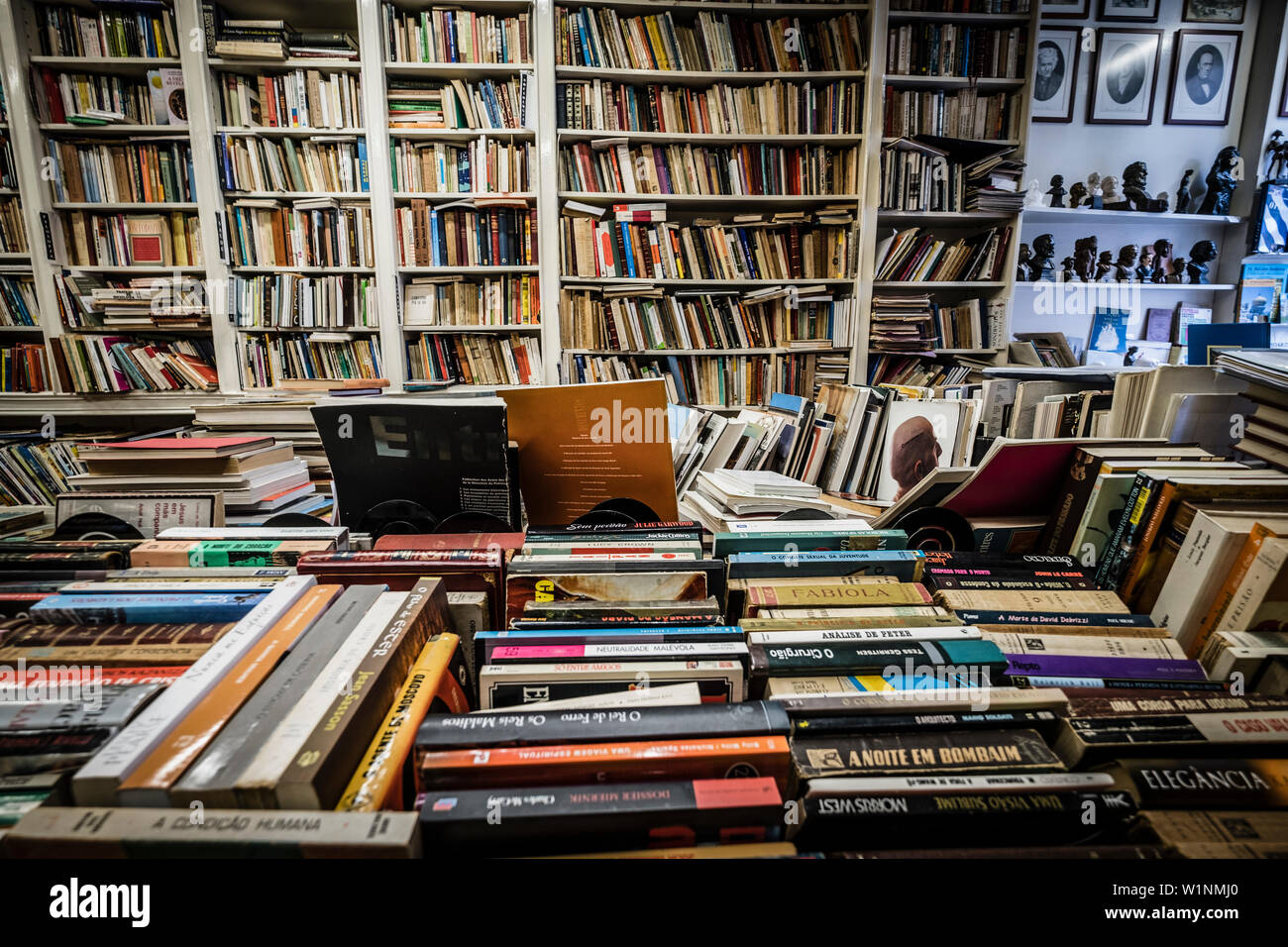 Interno di una libreria a Porto, Portogallo. Foto Stock