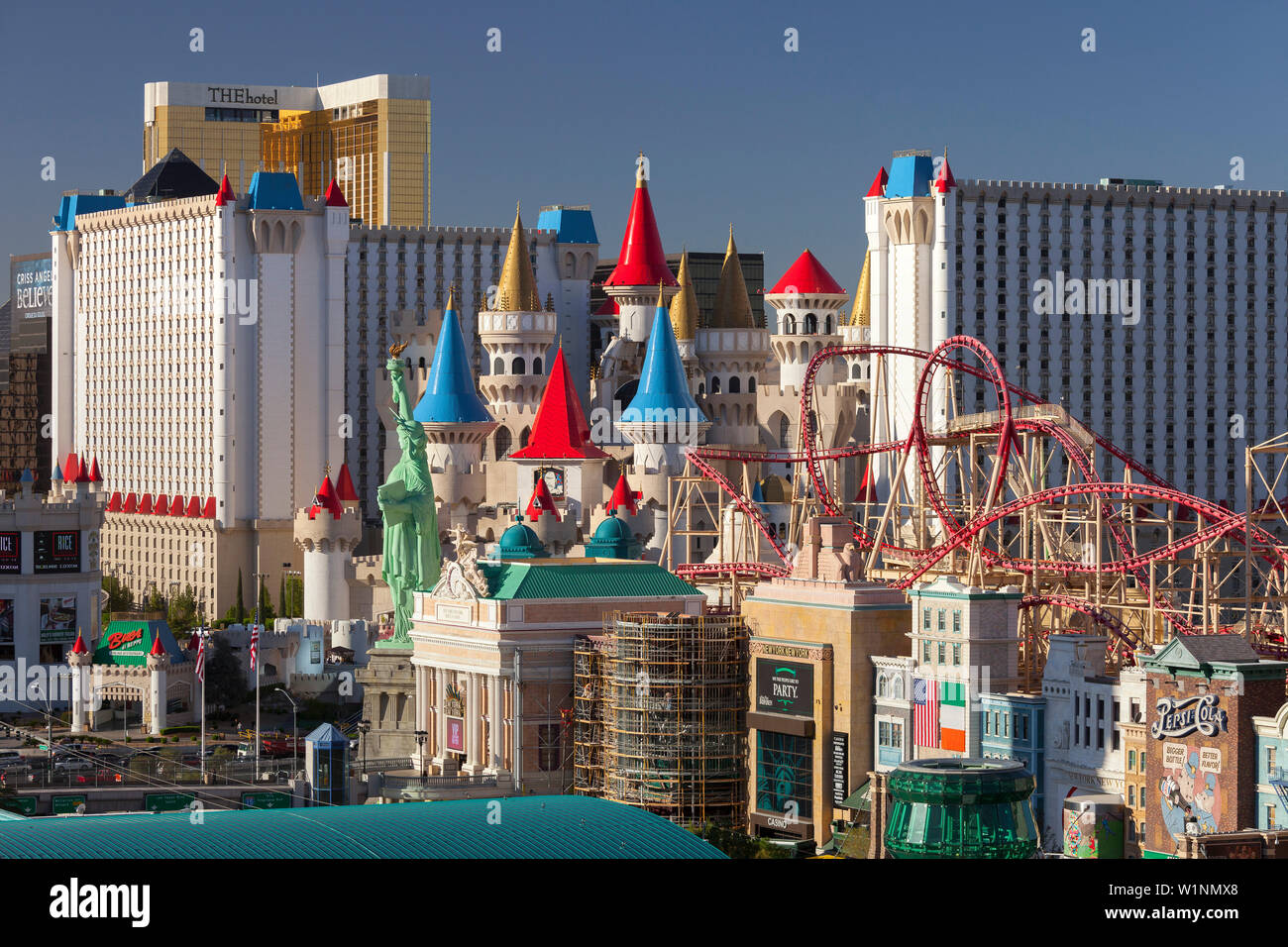 Excalibur Hotel, striscia, South Las Vegas Boulevard, Las Vegas, Nevada, STATI UNITI D'AMERICA Foto Stock