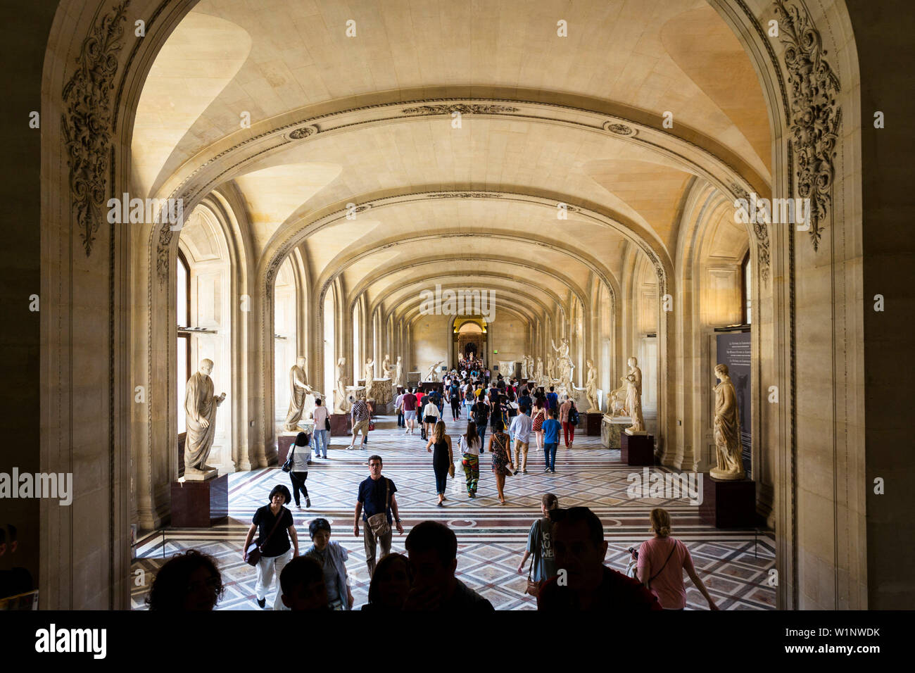 All'interno del museo del Louvre, Parigi, Francia, Europa Foto Stock