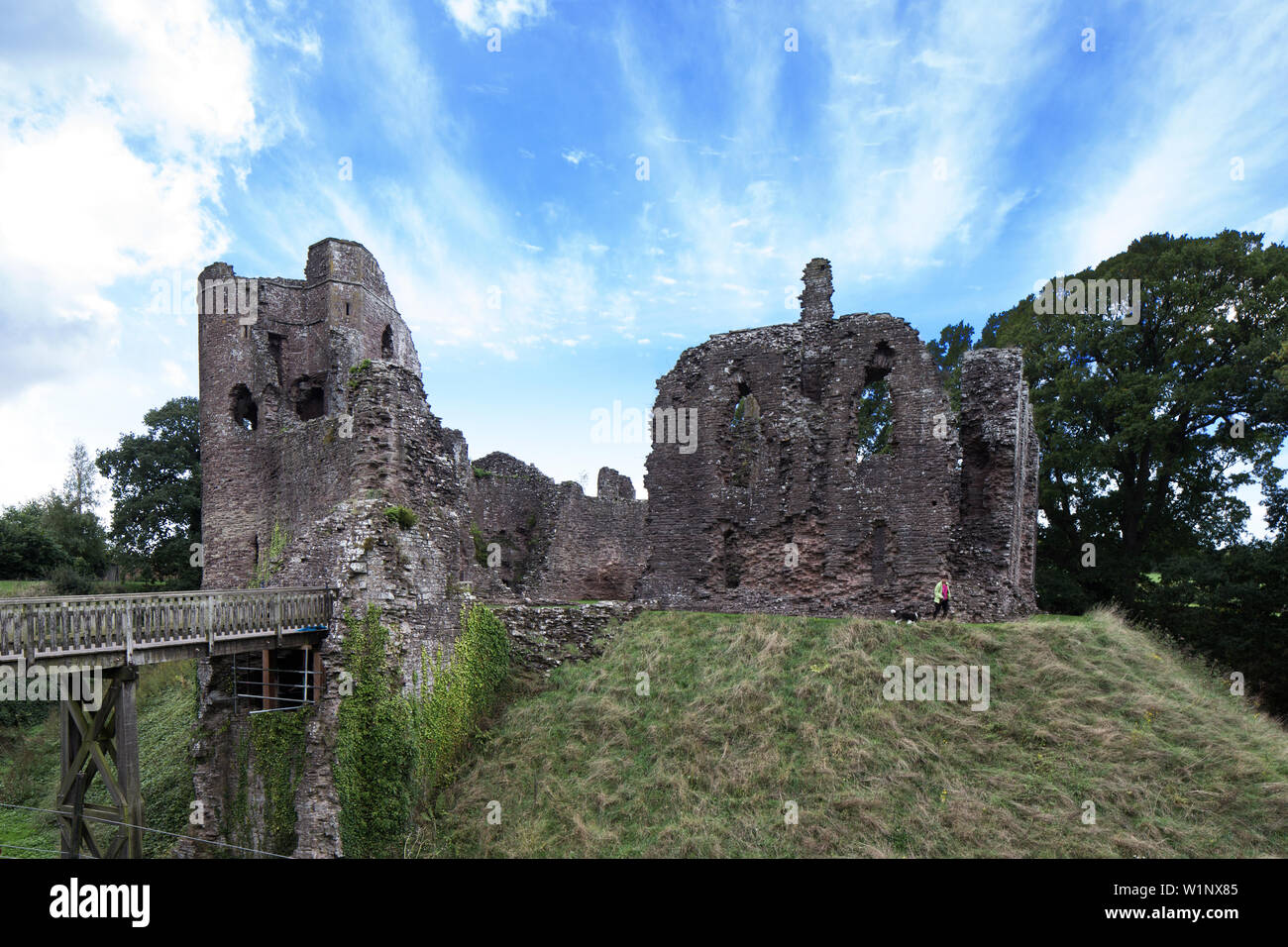 Grosmont Castle, uno dei "tre castelli di Gwent" costruiti dai Normanni per controllare il paese di confine tra Inghilterra e Galles. Foto Stock