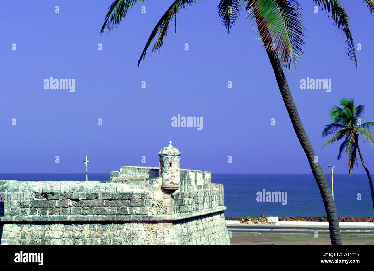 Las Murallas, Cartagena de Indias, Colombia, Sud America Foto Stock
