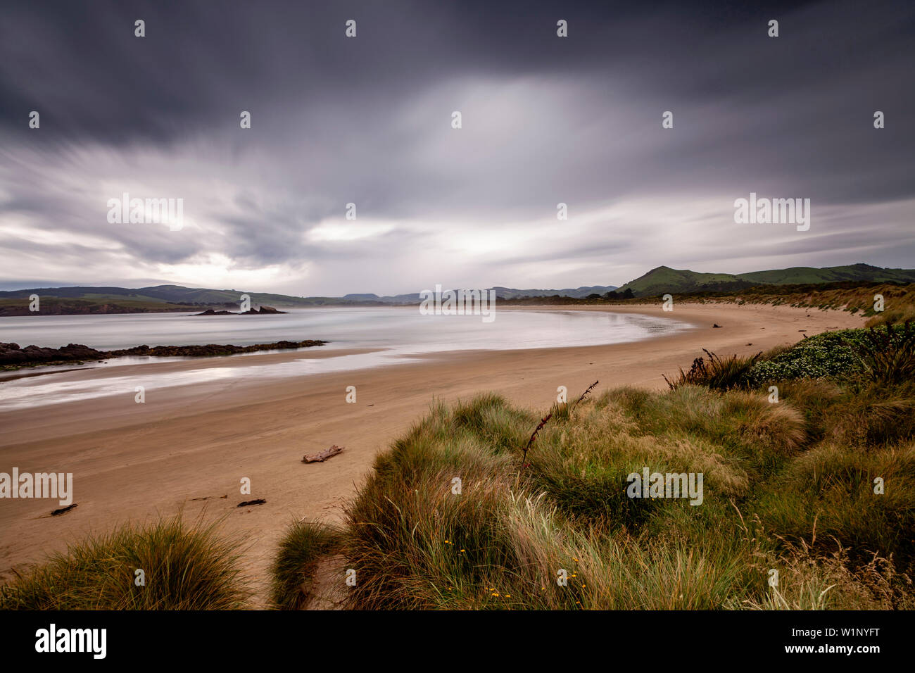 Surat Bay, il Catlins, Isola del Sud, Nuova Zelanda Foto Stock