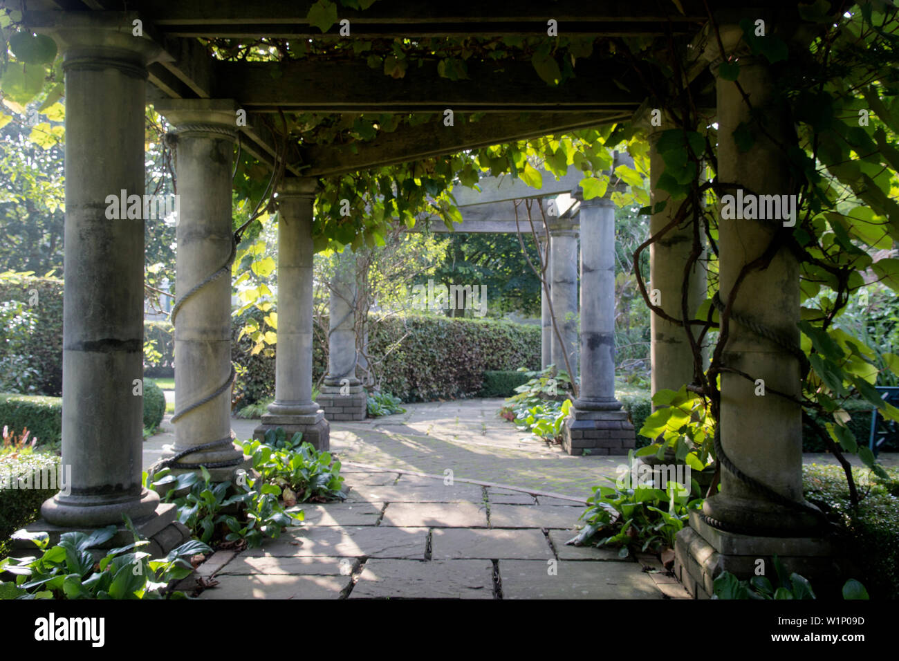 Belle Vue Park, Newport, Galles del Sud, è un grande parco vittoriano nel Cadw/ICOMOS Register of Parks and Gardens of Special Historic Interest in Galles Foto Stock