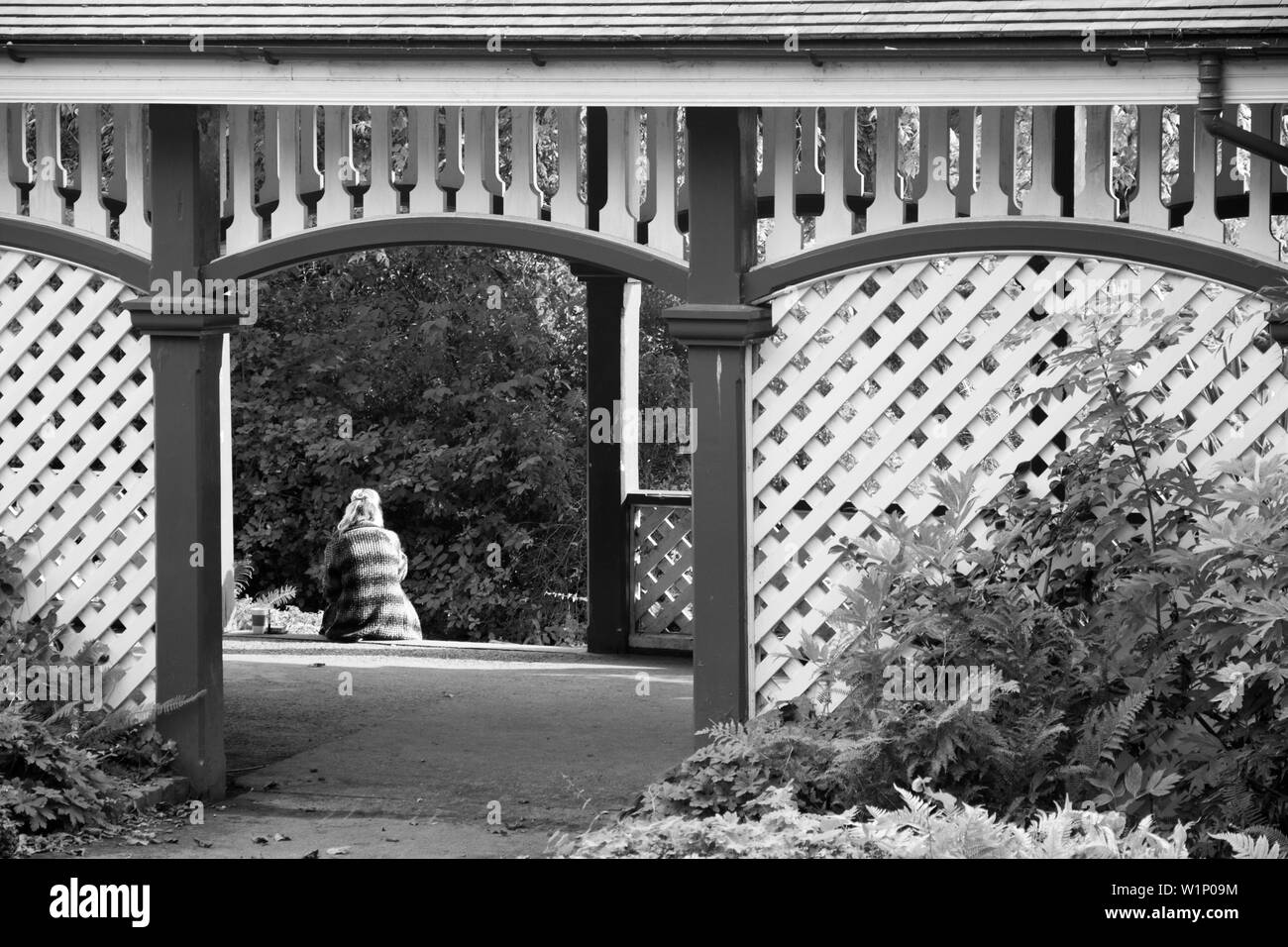 Belle Vue Park, Newport, Galles del Sud, è un grande parco vittoriano nel Cadw/ICOMOS Register of Parks and Gardens of Special Historic Interest in Galles Foto Stock