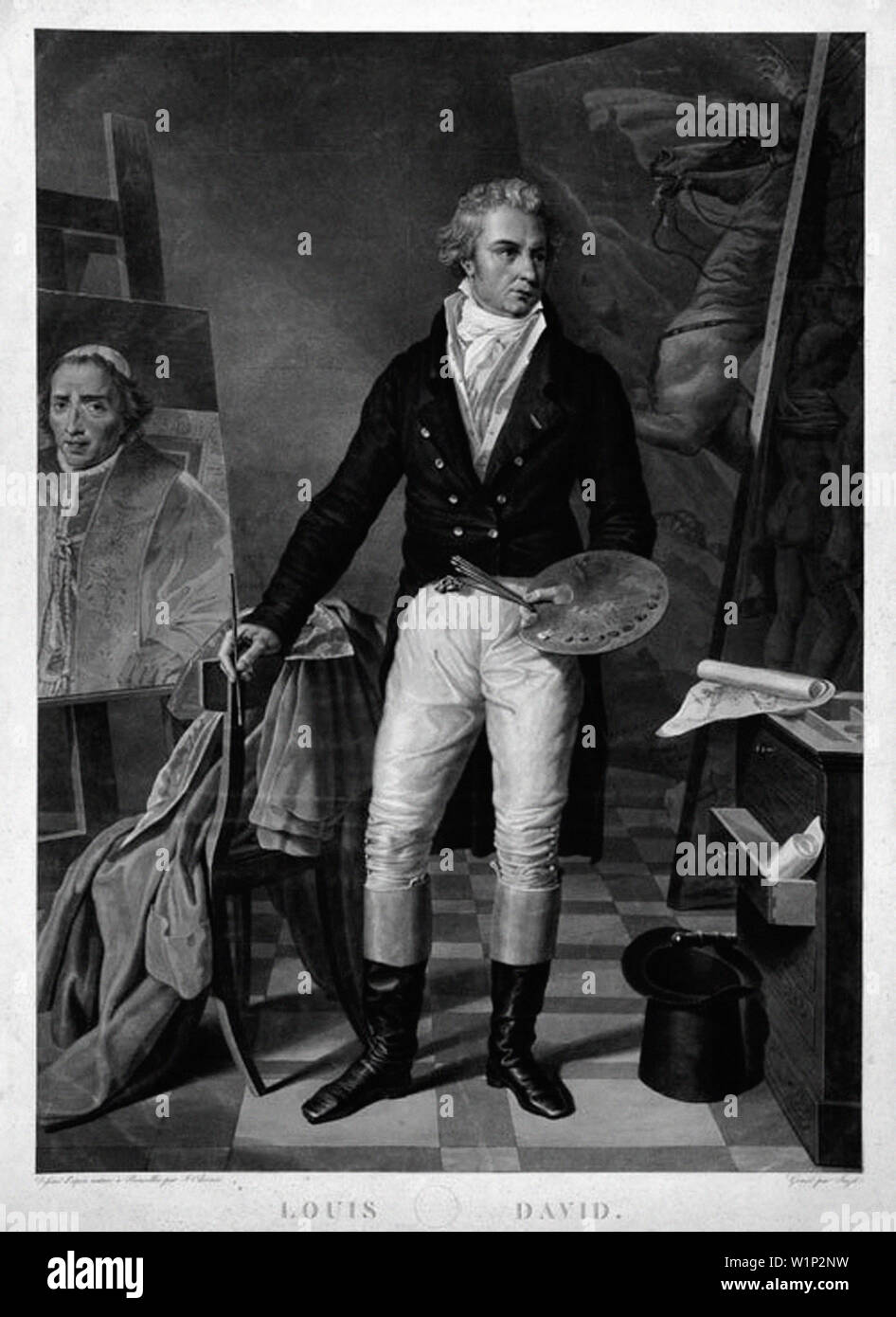 Jacques-Louis David - Jacques Louis Jacques-Louis David la sua officina Foto Stock