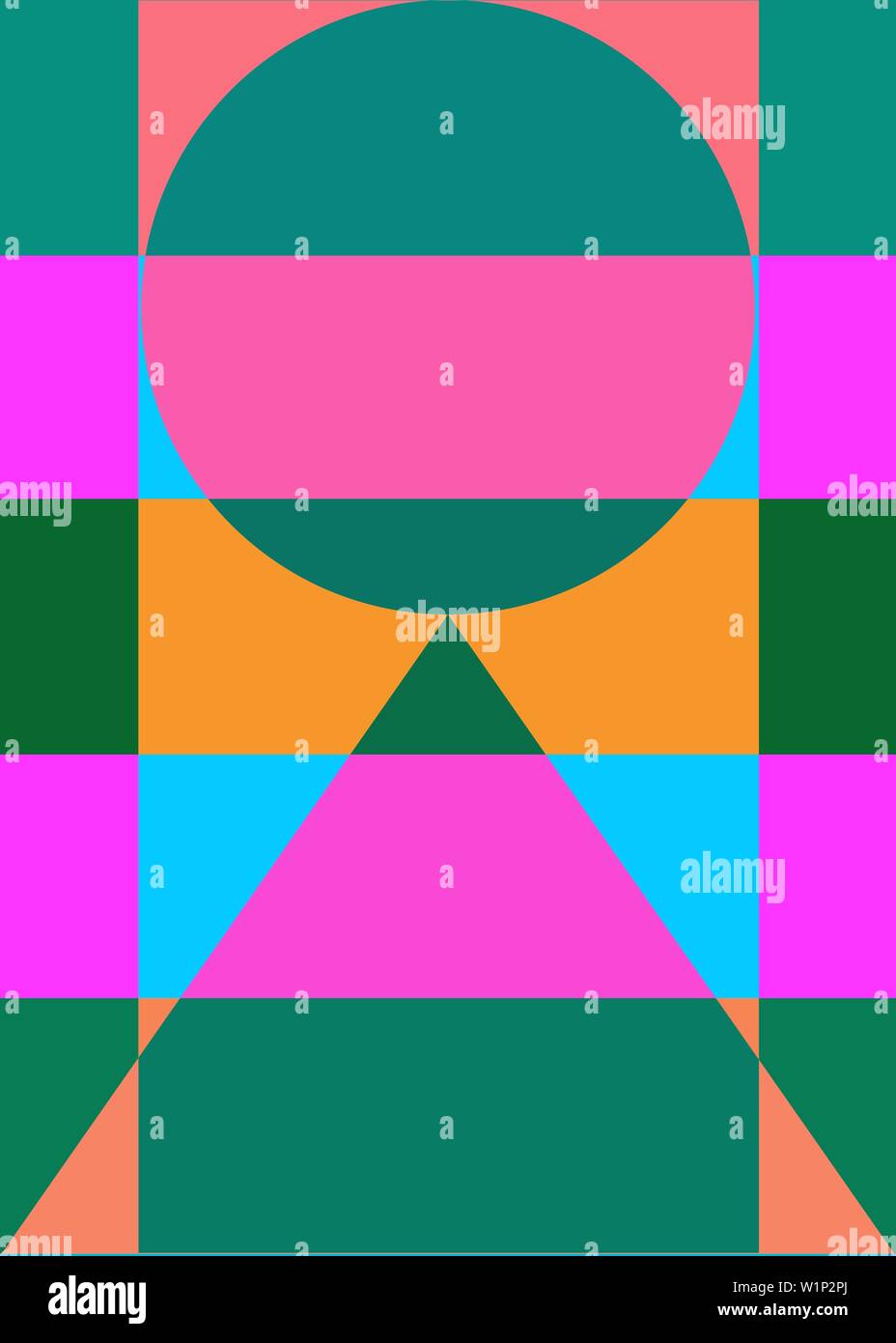 Geometrico astratto colore di sfondo nelle figure Illustrazione Vettoriale