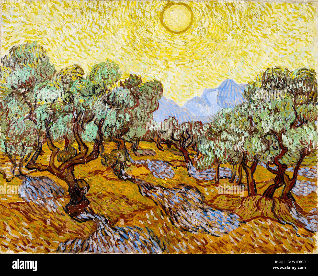 Vincent Van Gogh, olivi, la pittura di paesaggio, 1889 Foto Stock