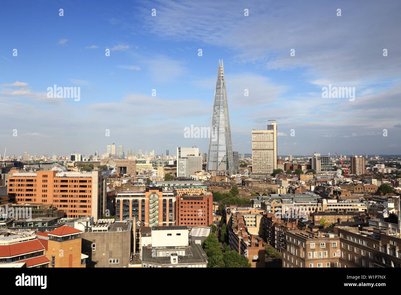 Lo skyline di Londra. La città capitale del Regno Unito. Foto Stock