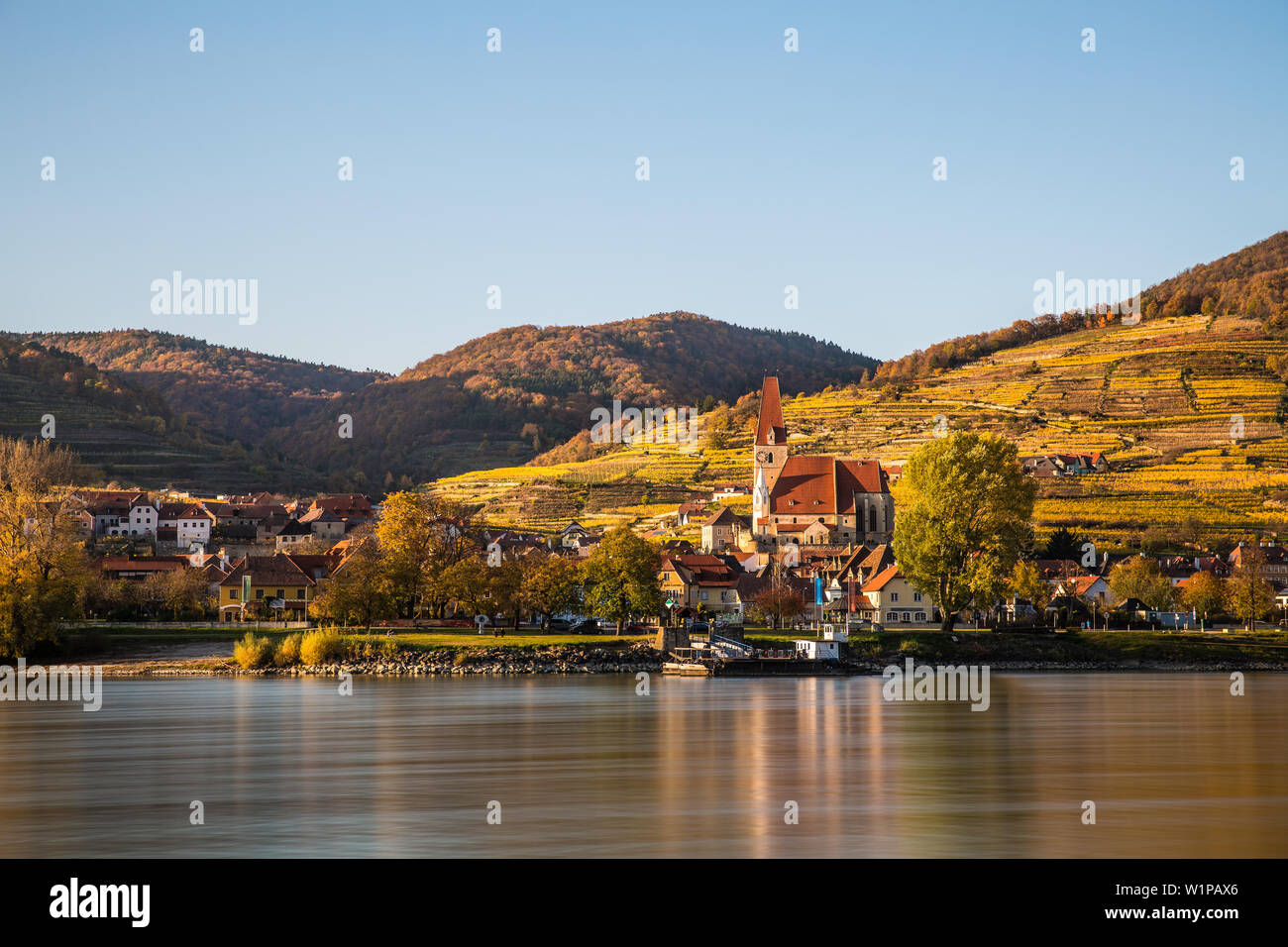 Spitz lungo il Danubio a Wachau, Bassa Austria e Europa Foto Stock