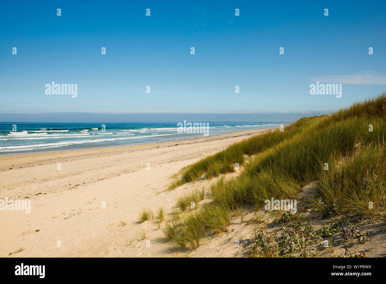 Spiaggia di sabbia, Penmarc'h, Finisterre, Bretagna Francia Foto Stock