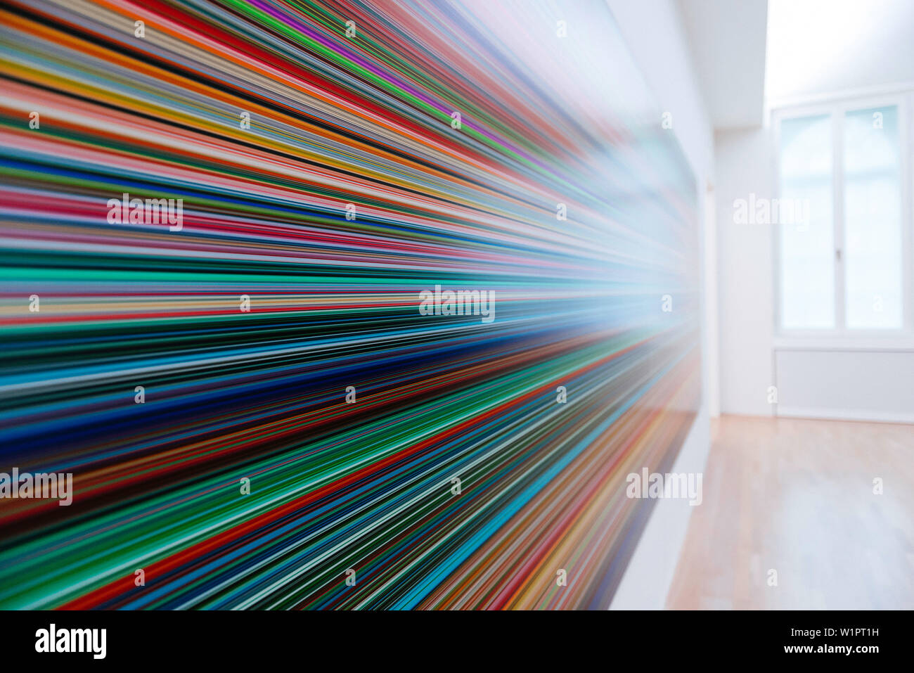 Gerhard Richter, striscia, 2012, collezione KICo, Lenbachhaus, Monaco di Baviera Foto Stock