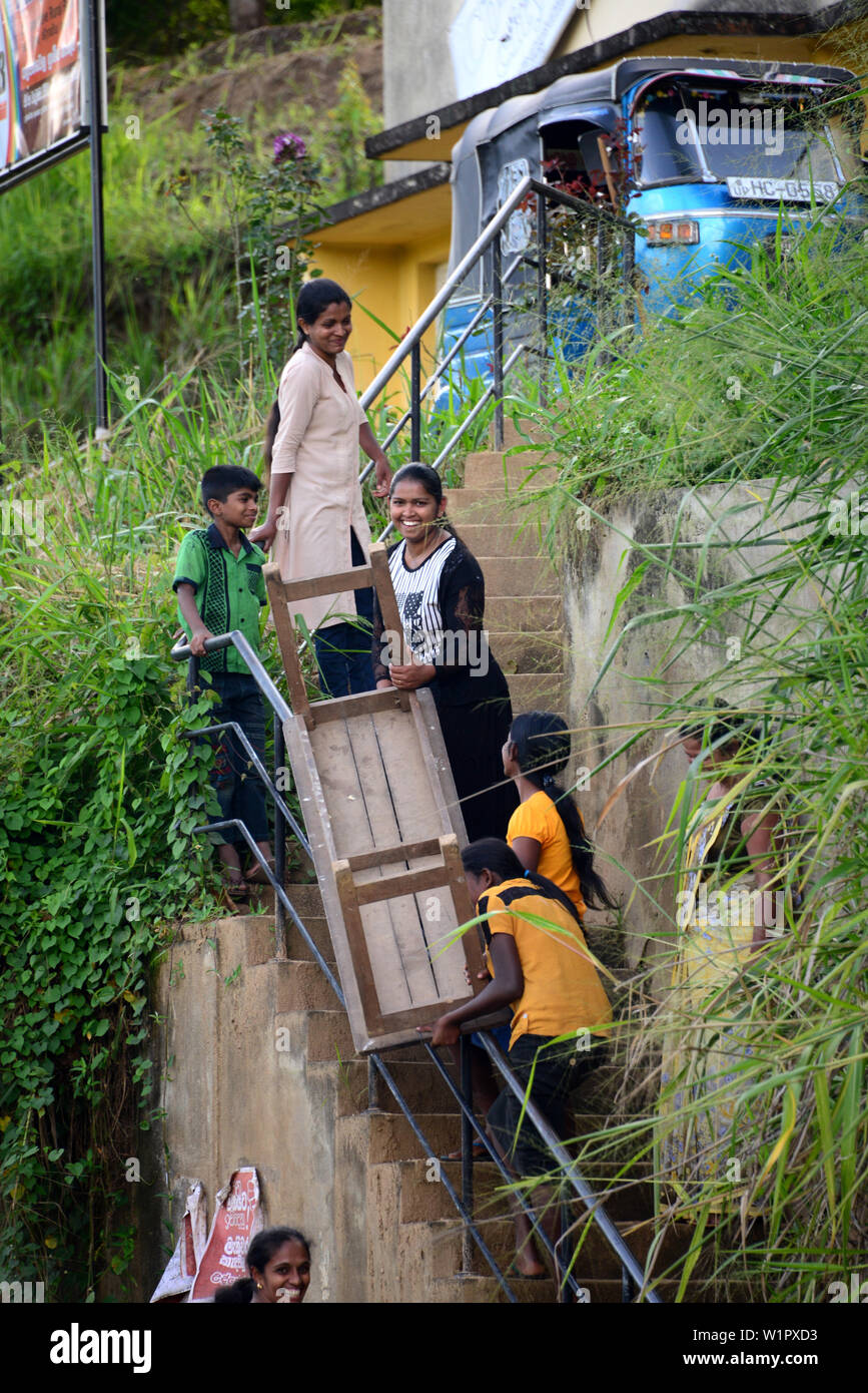 Vicino a Horton Plains vicino a Nuwara Eliya, Sri Lanka Foto Stock