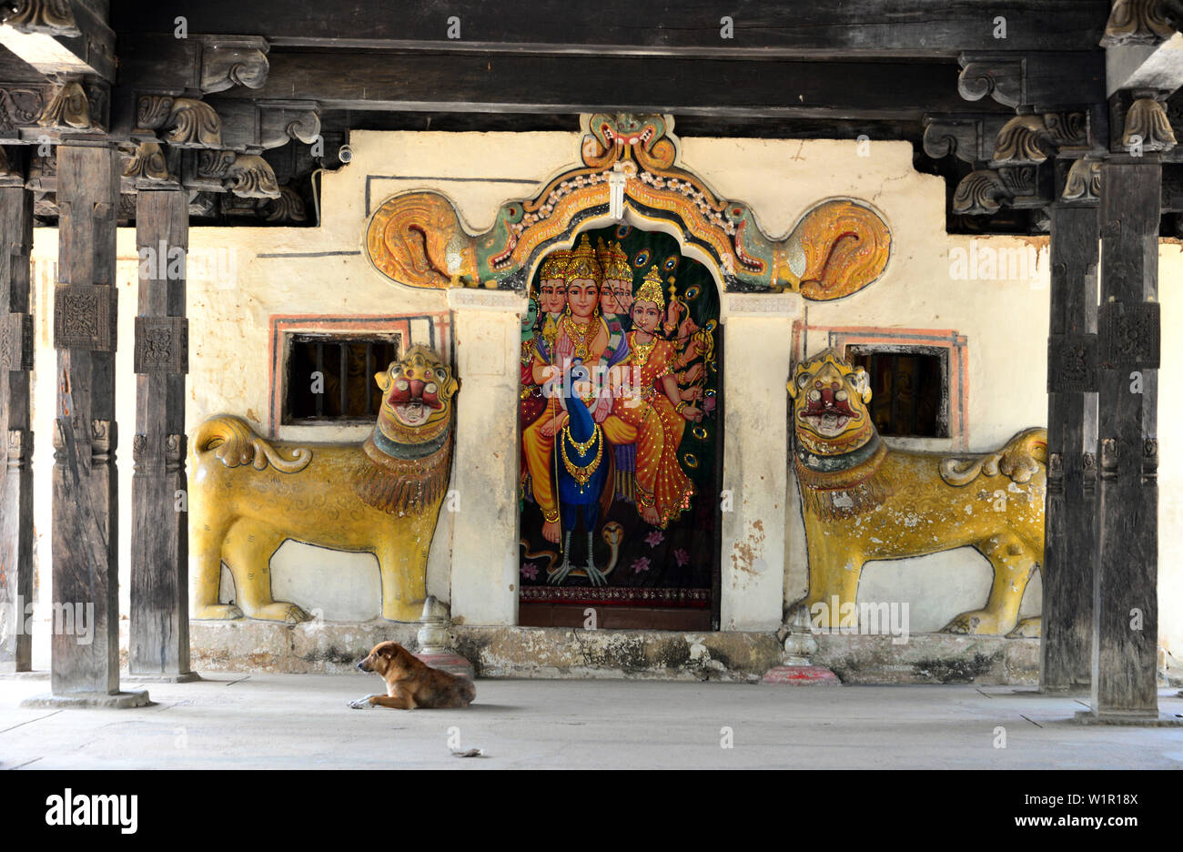 Embekke Devale nelle montagne vicino a Kandy, Sri Lanka Foto Stock