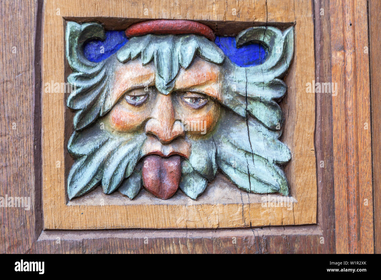 Il famoso 'Knochenhaueramtshaus', un mezzo in legno edificio, nel centro storico della città di Hildesheim, Bassa Sassonia, Germania settentrionale, Germania, Europa Foto Stock