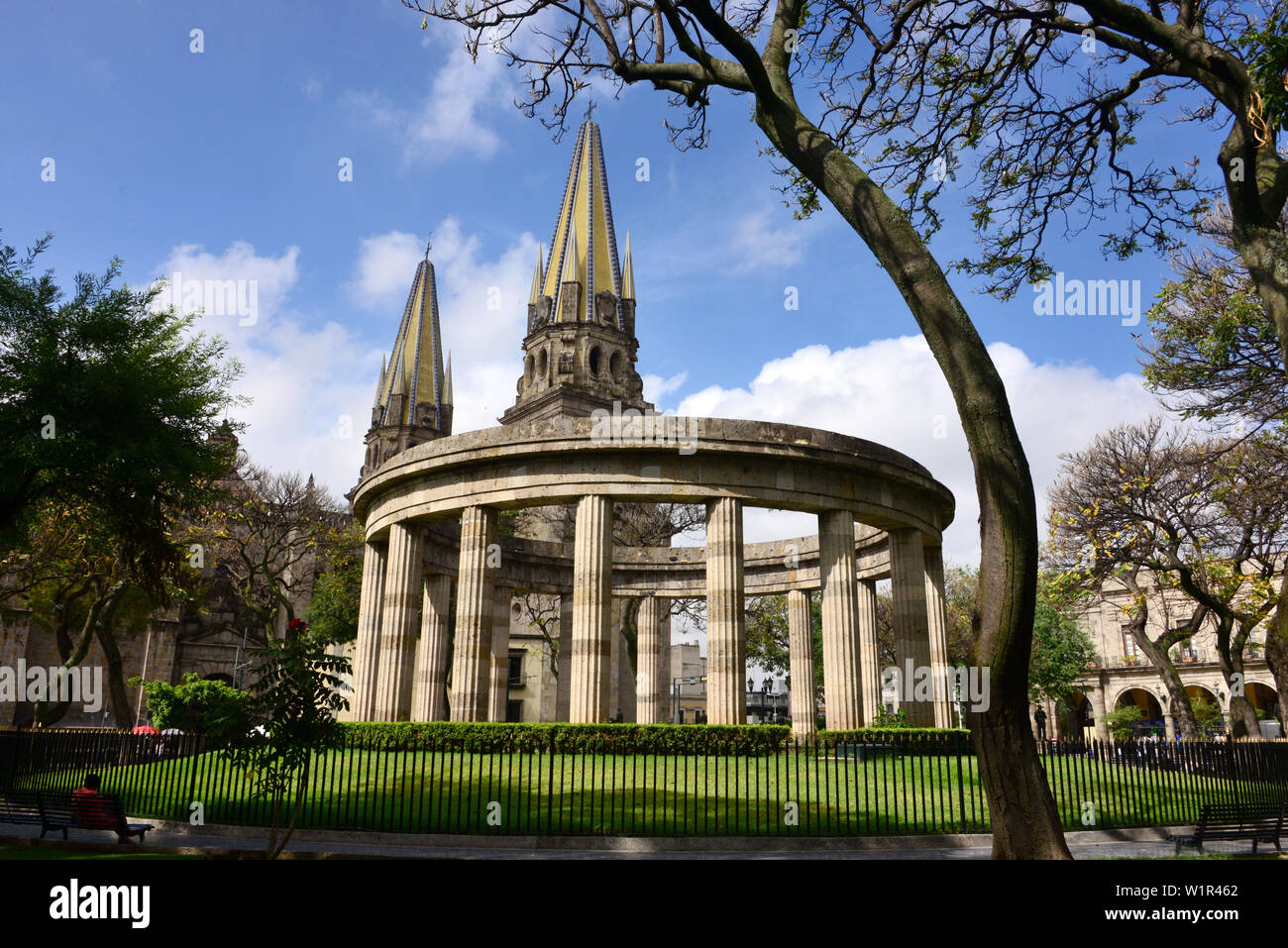 Cattedrale a Plaza de la Liberacion, Guadalajara, Messico Foto Stock