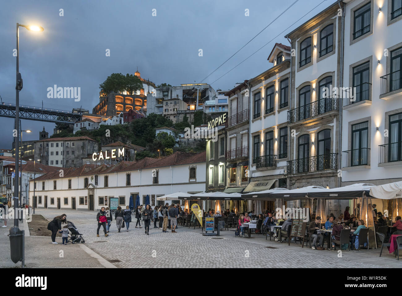 Ristorante Sandeman, Kopke casa del vino, cantine Calem, Av. de Diogo Leite, Ribera de Gaia, Porto, Portogallo Porto, Portogallo Foto Stock