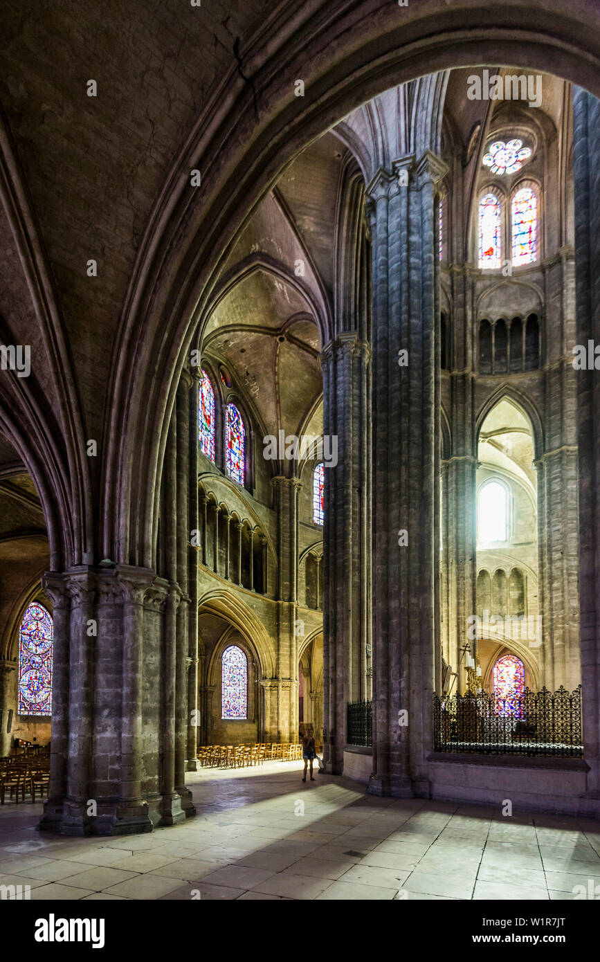 La Cattedrale di Saint Etienne, Sito Patrimonio Mondiale dell'UNESCO, Bourges, Cher Reparto, Center-Val de regione della Loira, Francia Foto Stock