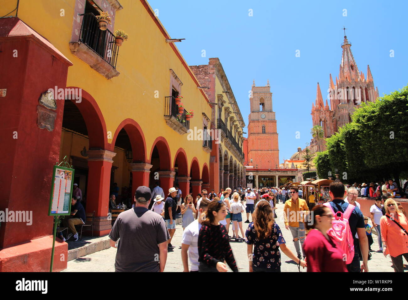 La Parroquia, la parrocchia di San Miguel De Allende, Guanajuato, Messico. Foto Stock