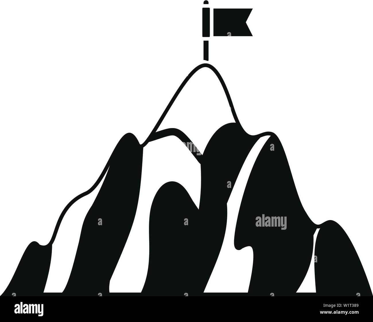 Mountain business icona di destinazione. Illustrazione semplice della montagna bersaglio business icona vettore per il web design isolato su sfondo bianco Illustrazione Vettoriale