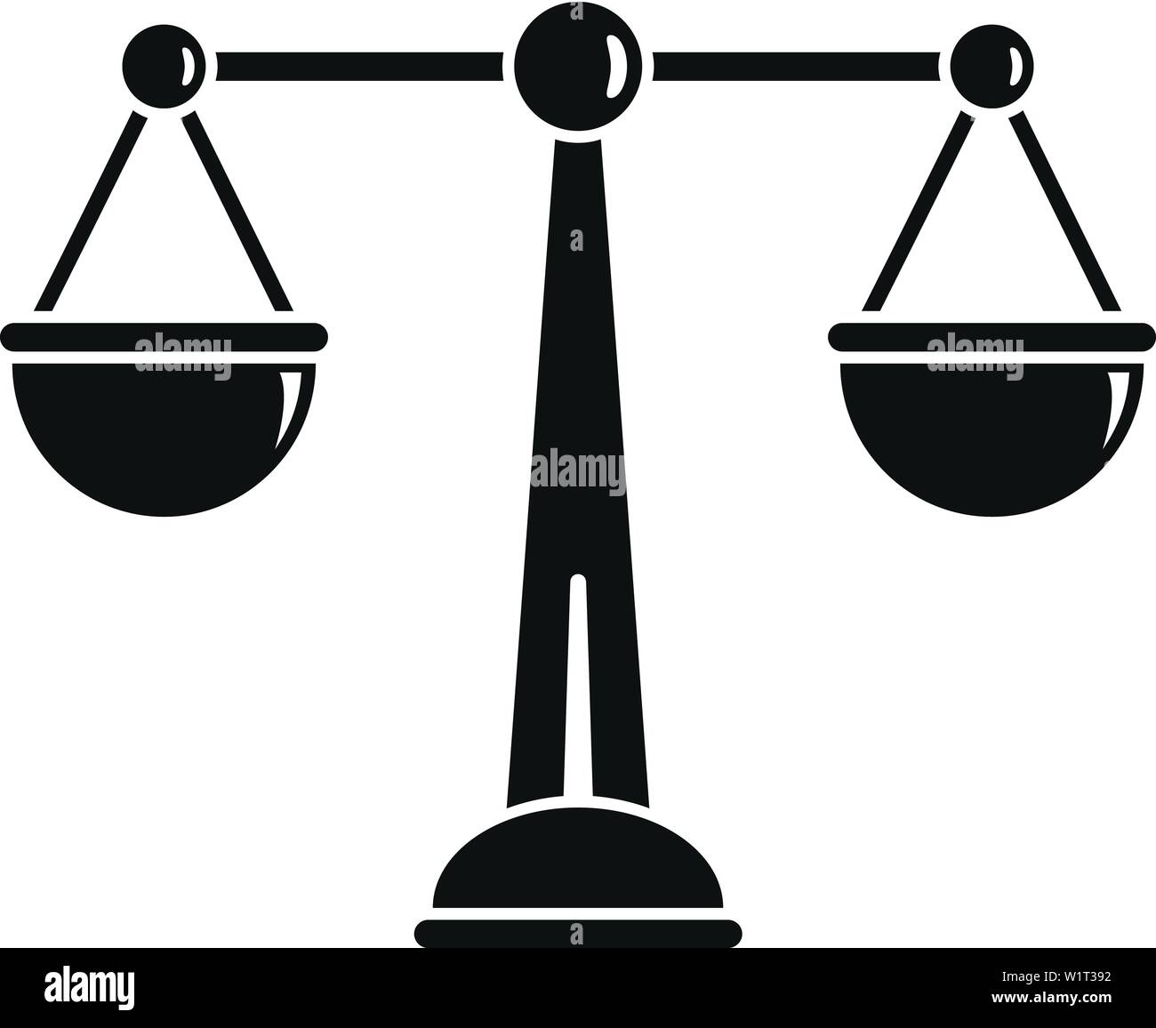 Denaro balance icona. Semplice illustrazione di denaro equilibrio icona vettoriali per il web design isolato su sfondo bianco Illustrazione Vettoriale