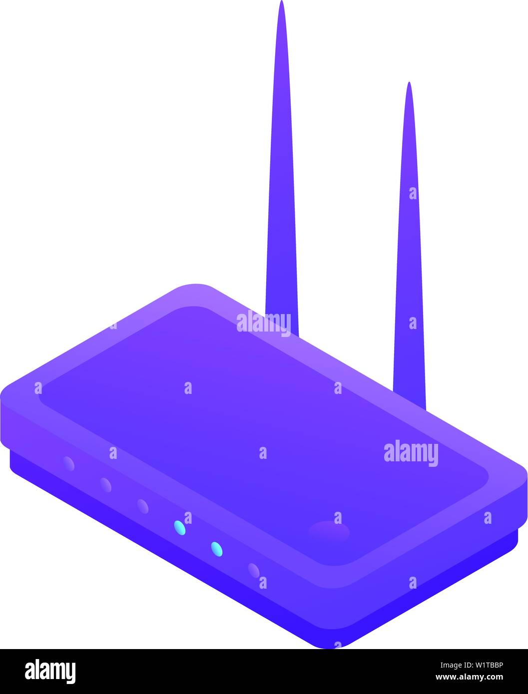 Router Wifi icona, stile isometrico Illustrazione Vettoriale