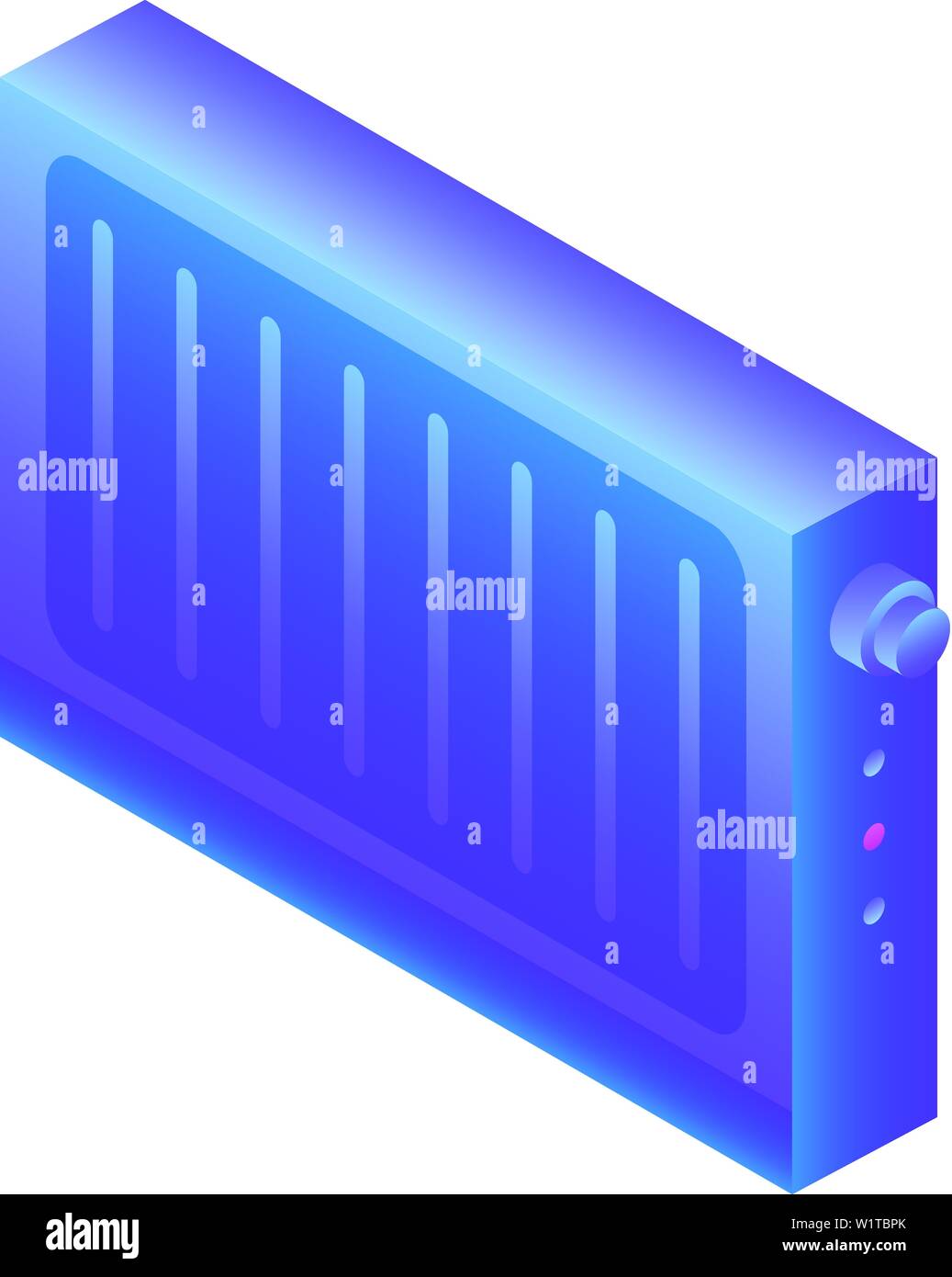 Home icona del radiatore, stile isometrico Illustrazione Vettoriale