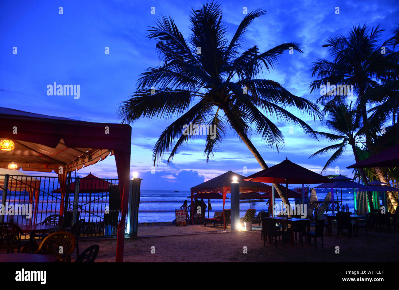 Beachhotel Samaru in Weligama Southcoast, Sri Lanka Foto Stock