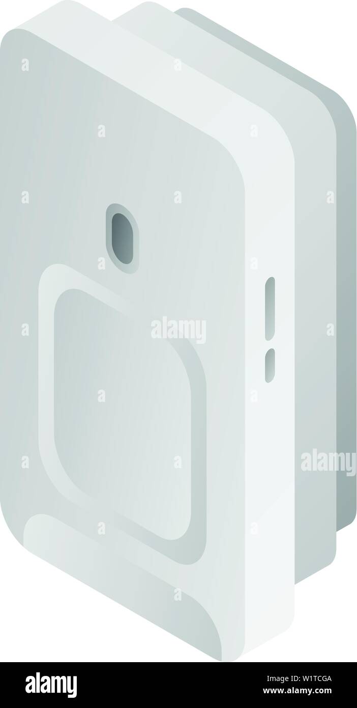Sensore di movimento, l'icona di stile isometrico Illustrazione Vettoriale