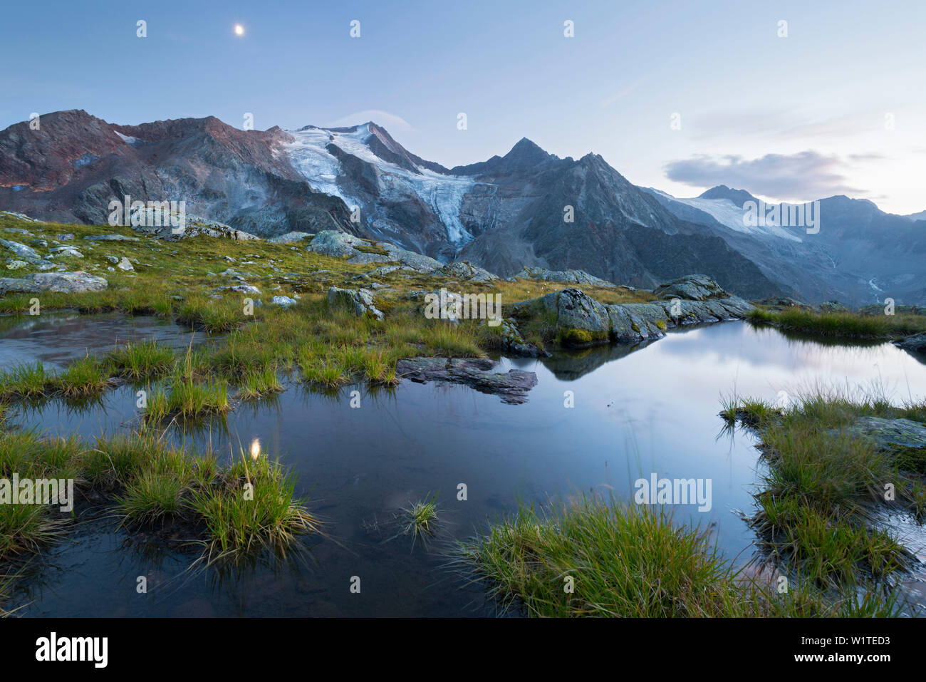 Wilder Freiger, grunau, Alpi dello Stubai, Tirolo, Austria Foto Stock