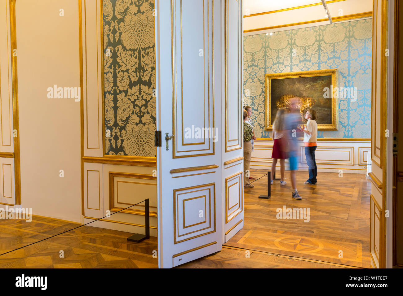 Castle Ludwigslust, mostra d'arte, musei, famosi dipinti del pittore francese Jean-Baptiste Oudry, Mecklenburg laghi, Ludwigslust, Mecklenburg-Wes Foto Stock