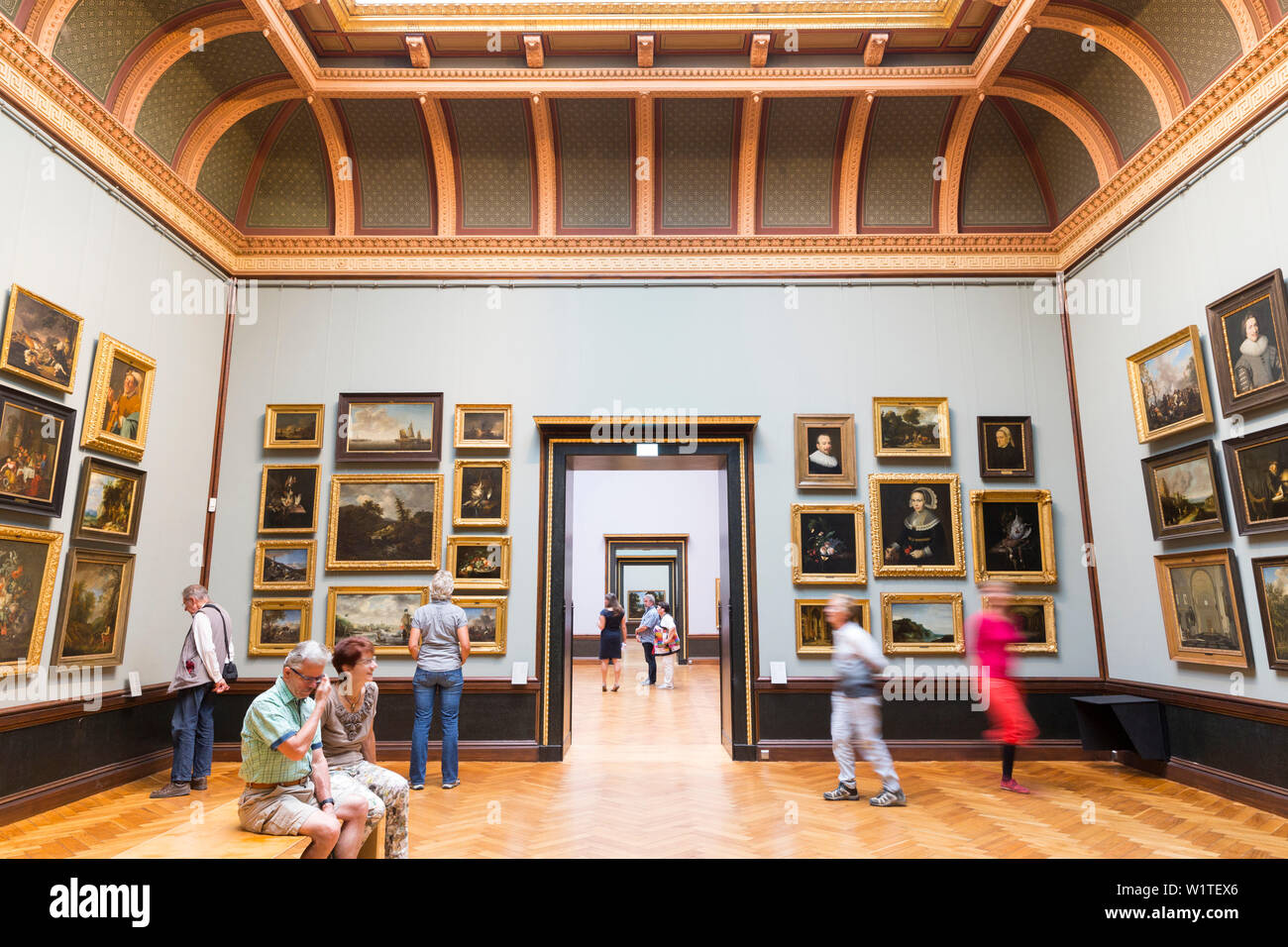 Mostra d'arte, Galleria di vecchi e nuovi maestri, il Museo di Stato di Schwerin, capitale provinciale, Mecklenburg laghi, Schwerin, Meclemburgo-Pomerania occidentale, G Foto Stock