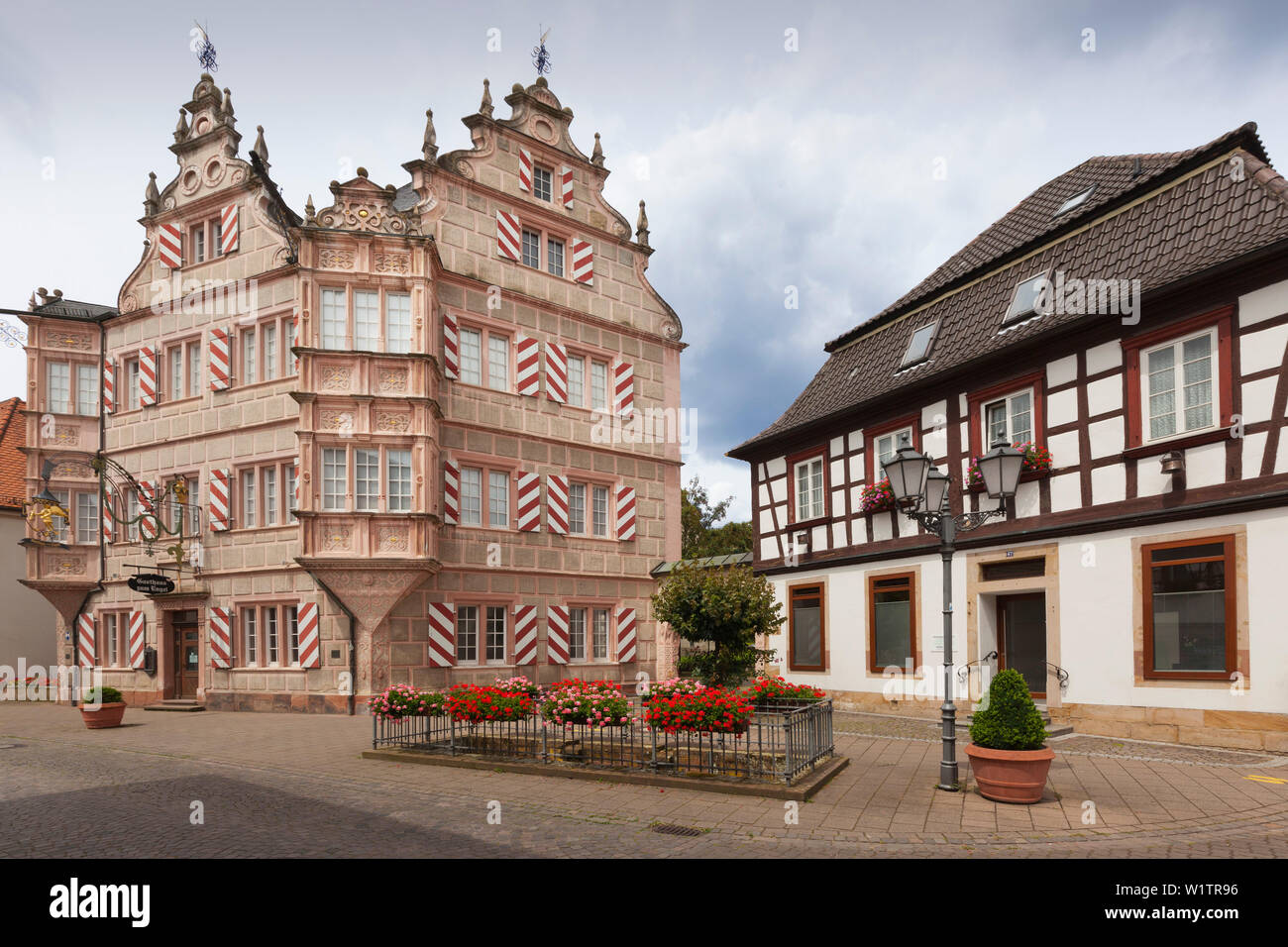 Guesthouse Zum Engel, Bad Bergzabern, Foresta del Palatinato, Renania-Palatinato, Germania Foto Stock