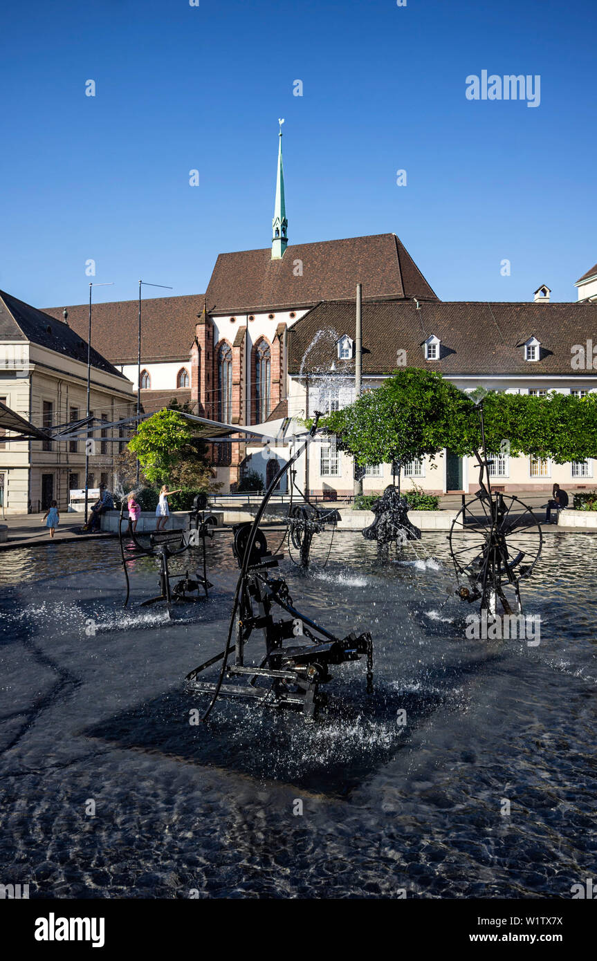 La fontana di Tinguely di Basilea, in Svizzera Foto Stock