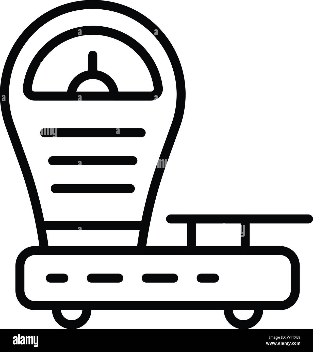 Il mercato vecchio scale, l'icona di stile di contorno Illustrazione Vettoriale