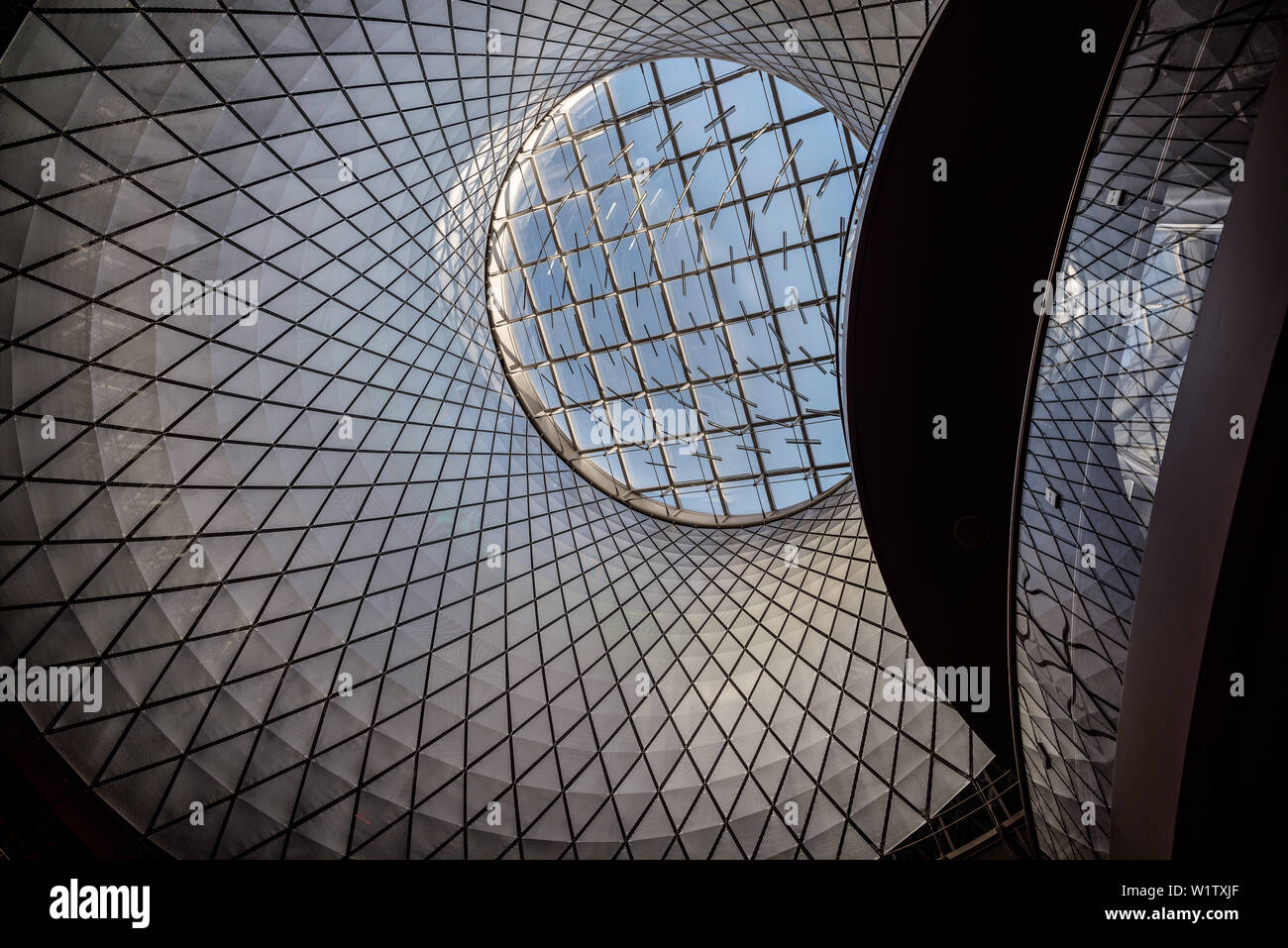 Fulton Center, futuristica Stazione della metropolitana e dal centro commerciale, architetto Nicholas Grimshaw, Manhattan NYC, New York City, Stati Uniti d'America, USA Foto Stock