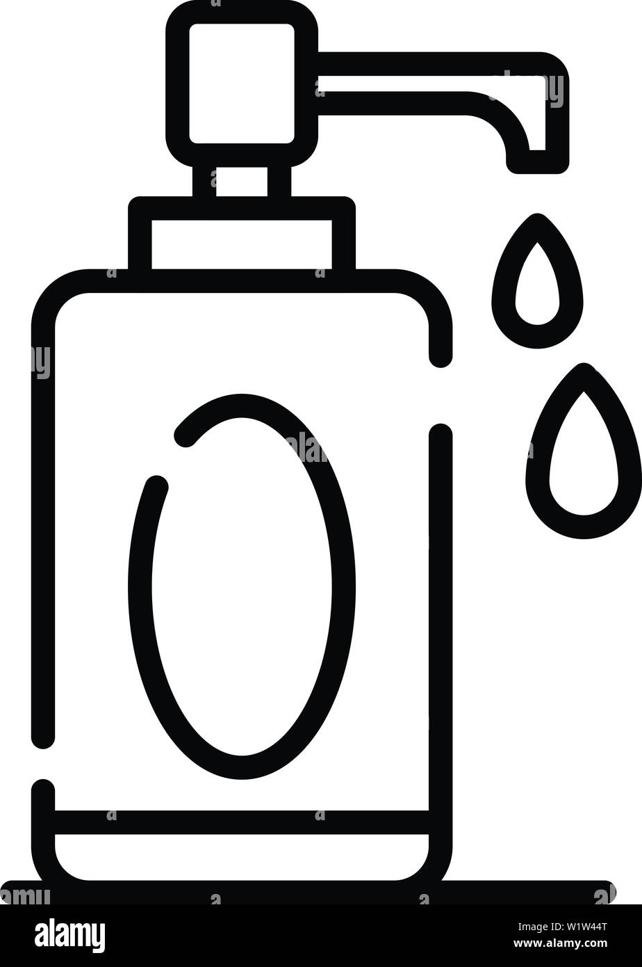 Distributore sapone icona, stile contorno Illustrazione Vettoriale