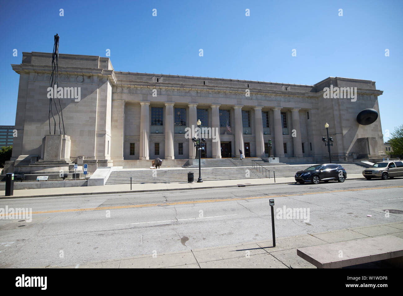 Ramo centrale di Indianapolis biblioteca pubblica la costruzione di Indianapolis in Indiana USA Foto Stock