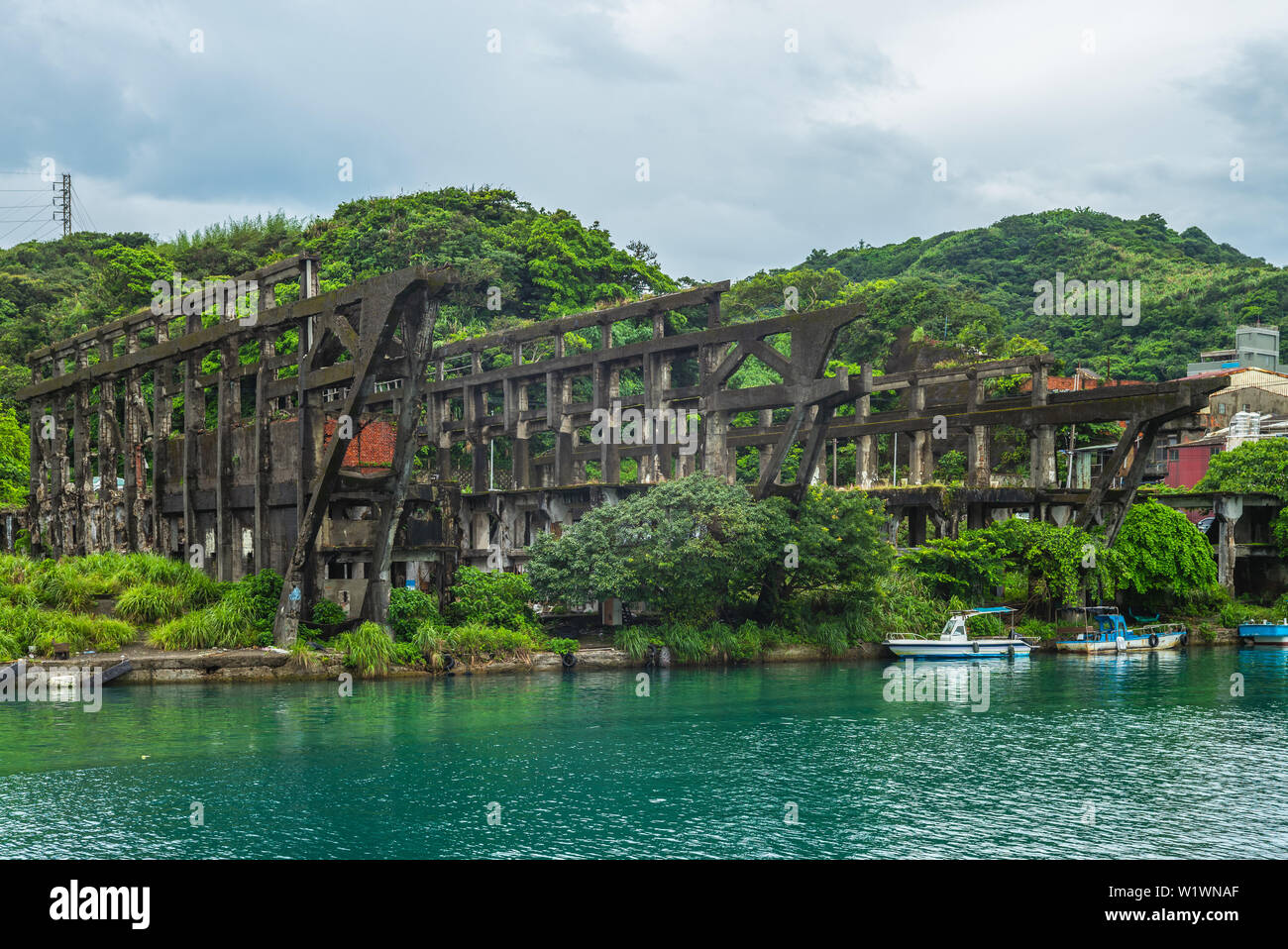 Cantiere rovina a Keelung, Taiwan Foto Stock