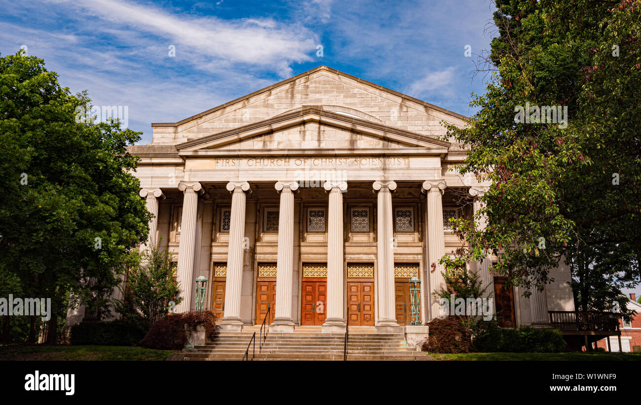 La prima chiesa di Cristo scienziato in Old Louisville - Louisville. Stati Uniti d'America - 14 giugno 2019 Foto Stock