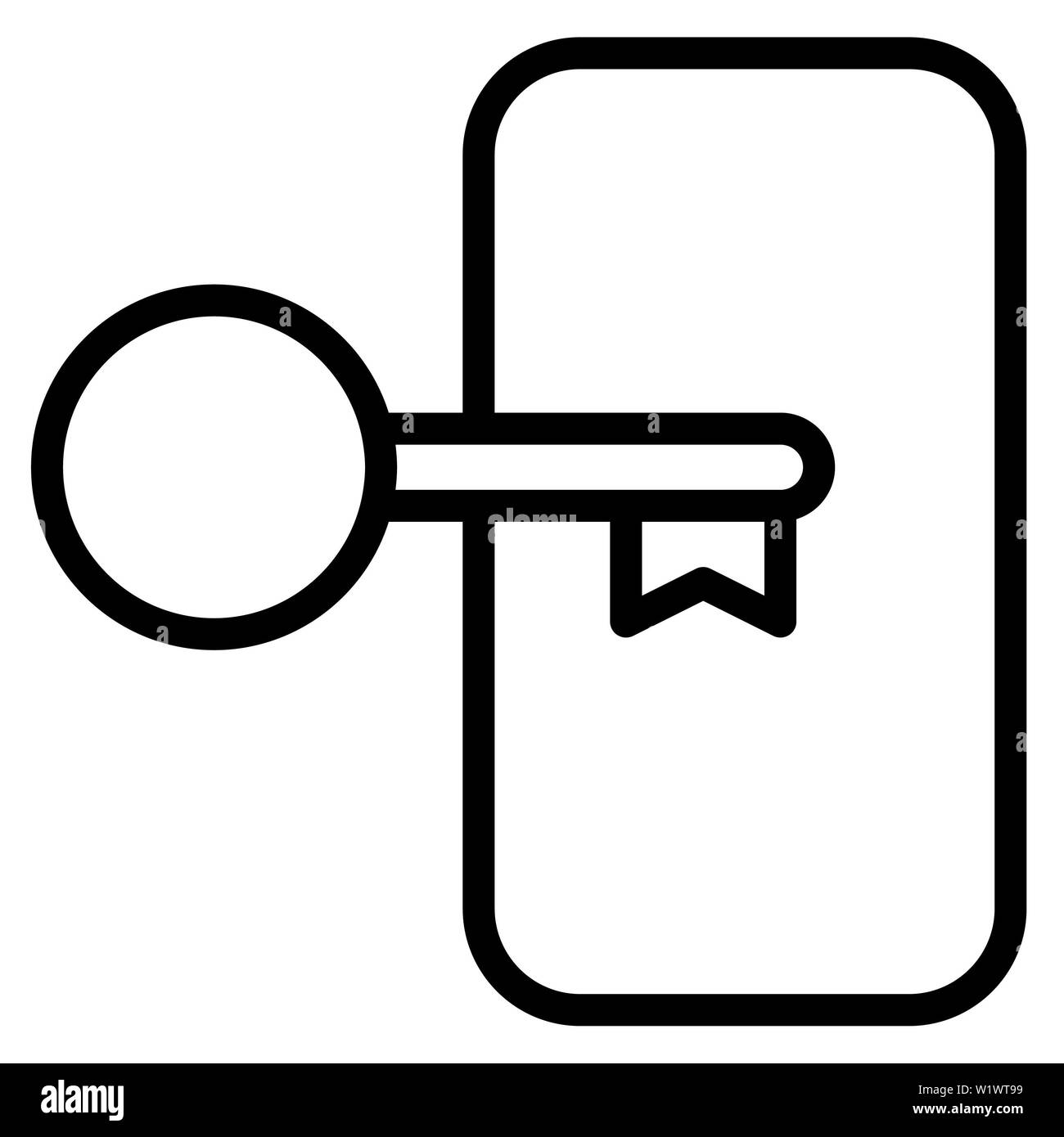 Login Icona, illustrazione vettoriale,l'interfaccia utente di contorno Foto Stock