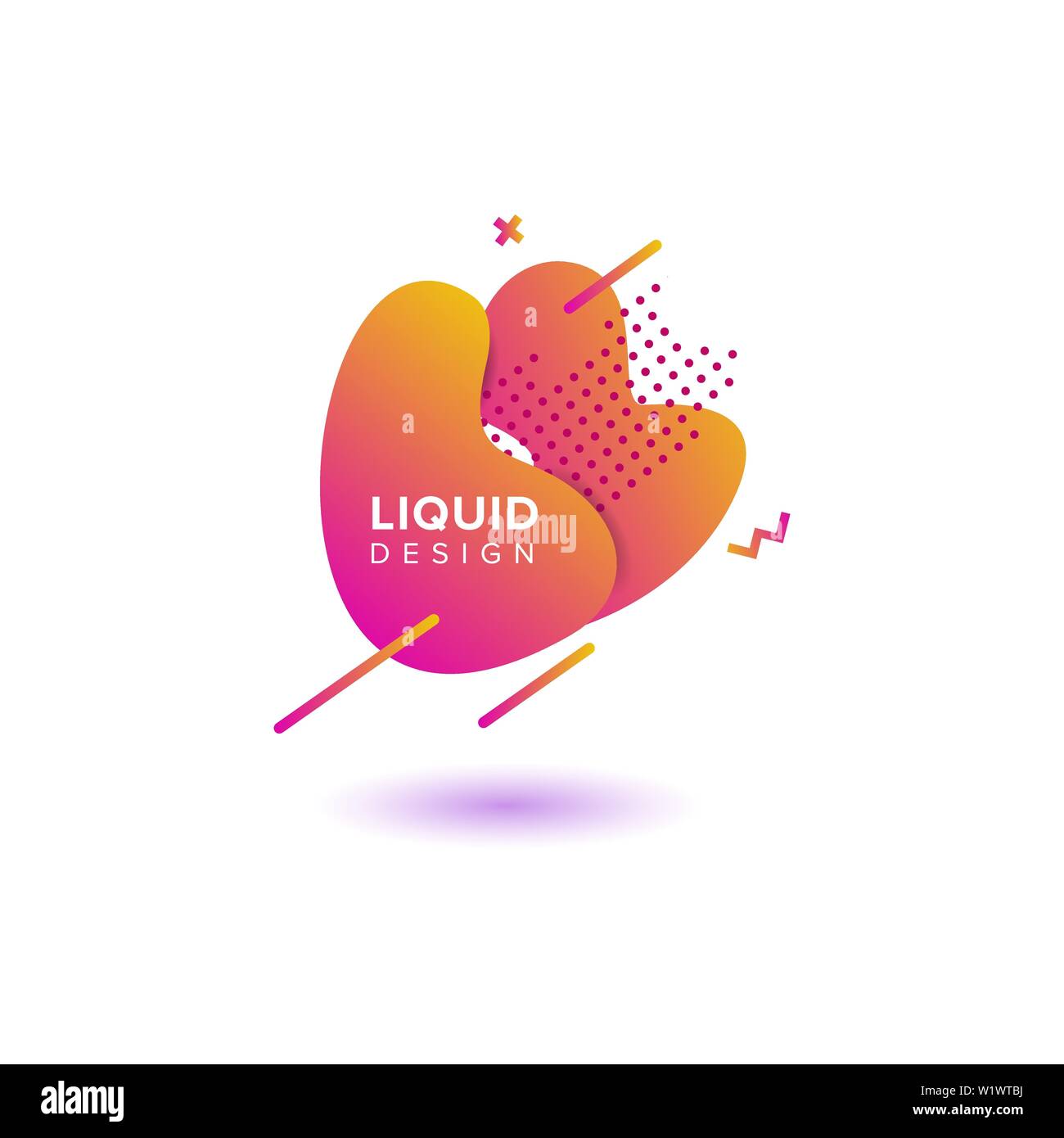 Colore liquido astratta Shape, fluido di sovrapposizione di colore gradiente dello sfondo. Vettore neon creative design colore Illustrazione Vettoriale