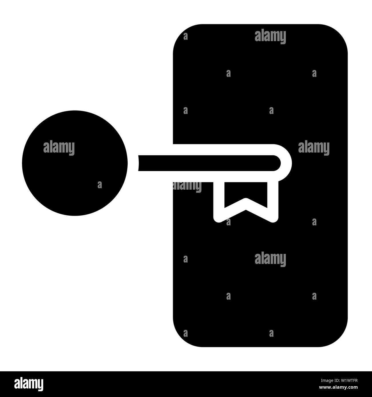 Login Icona, illustrazione vettoriale,l'interfaccia utente di glifi Foto Stock