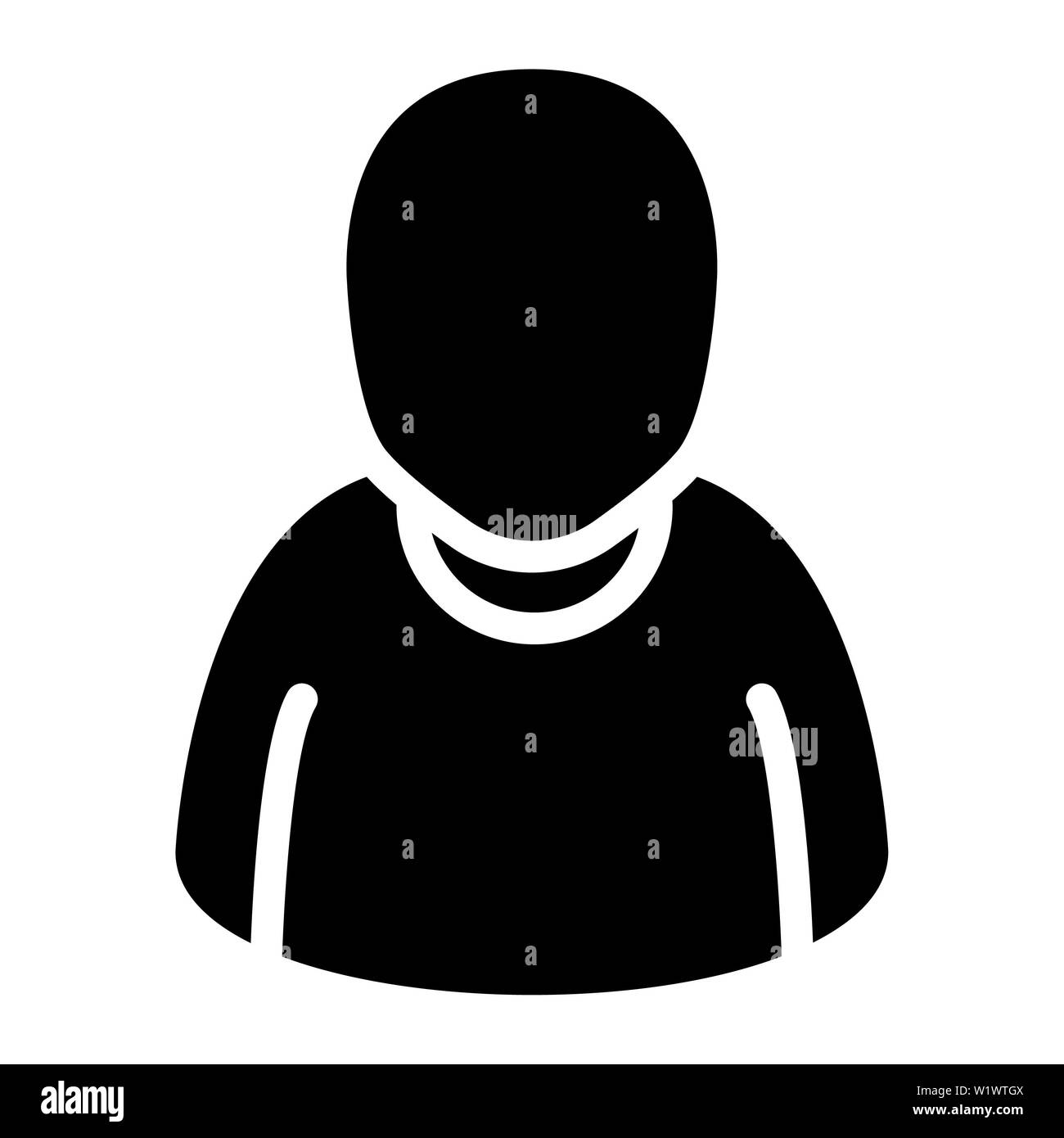 Icona Utente, illustrazione vettoriale,l'interfaccia utente di glifi Foto Stock