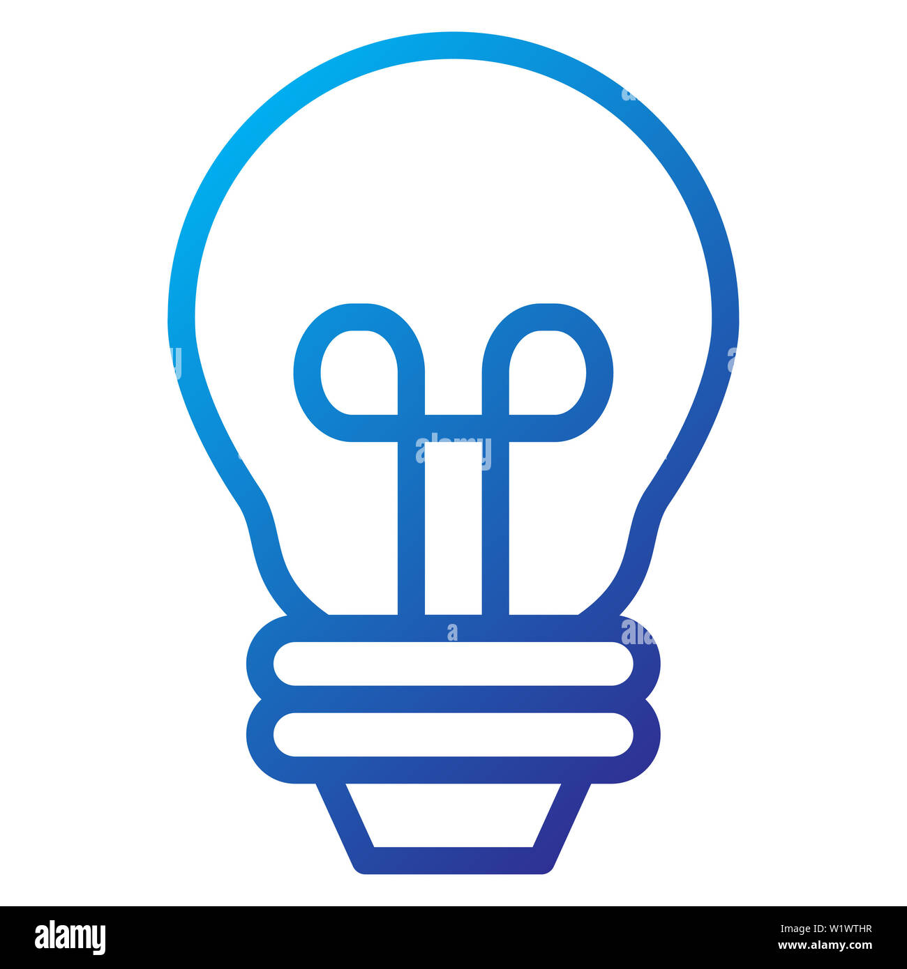 Icona della lampadina, illustrazione vettoriale,Interfaccia utente Profilo colore Foto Stock