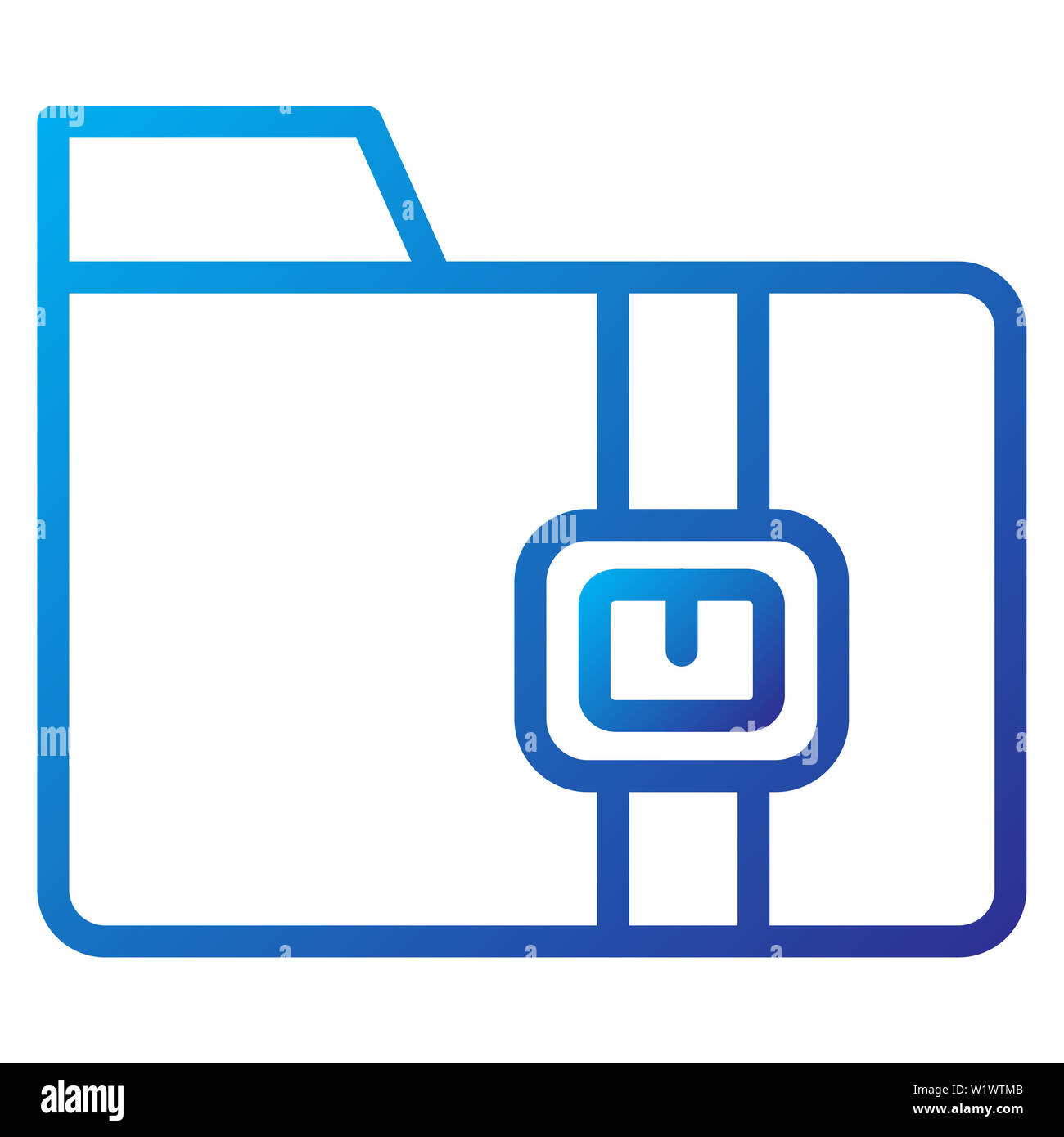 Zip file icona, illustrazione vettoriale,Interfaccia utente Profilo colore Foto Stock